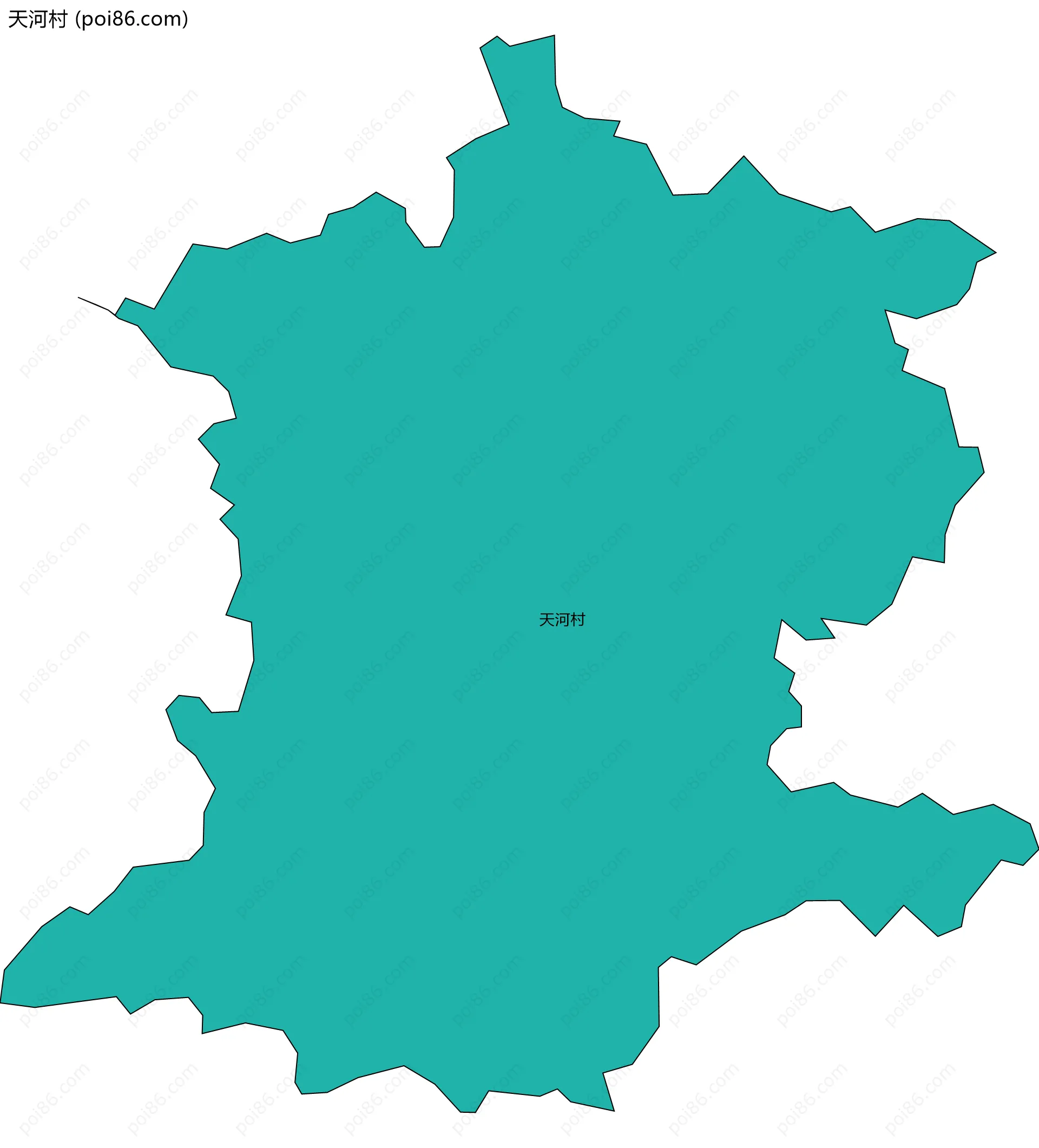 天河村边界地图