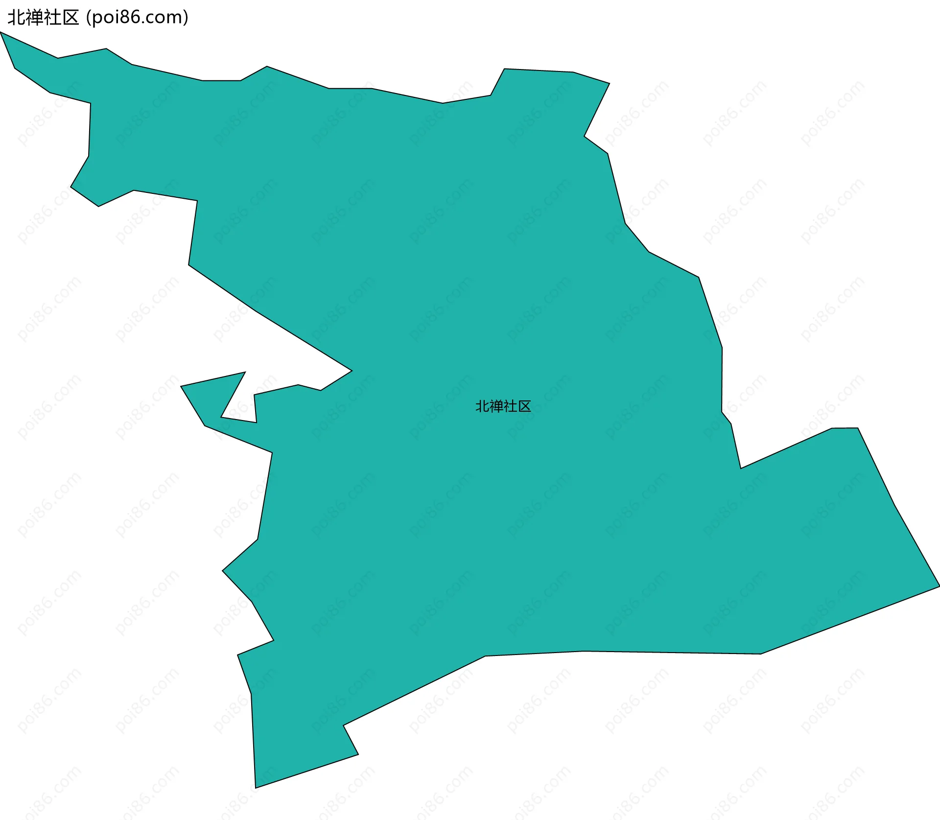 北禅社区边界地图