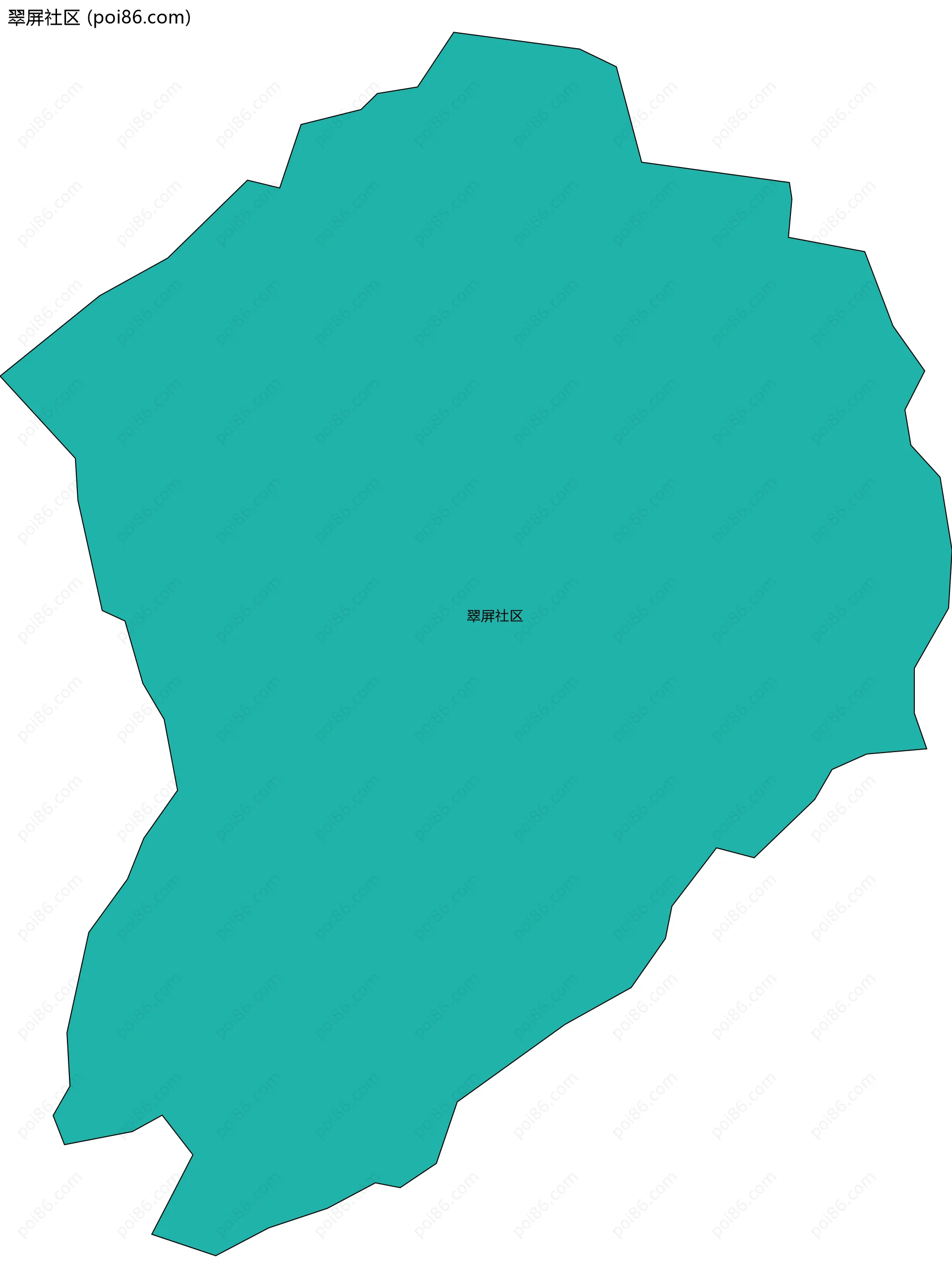 翠屏社区边界地图