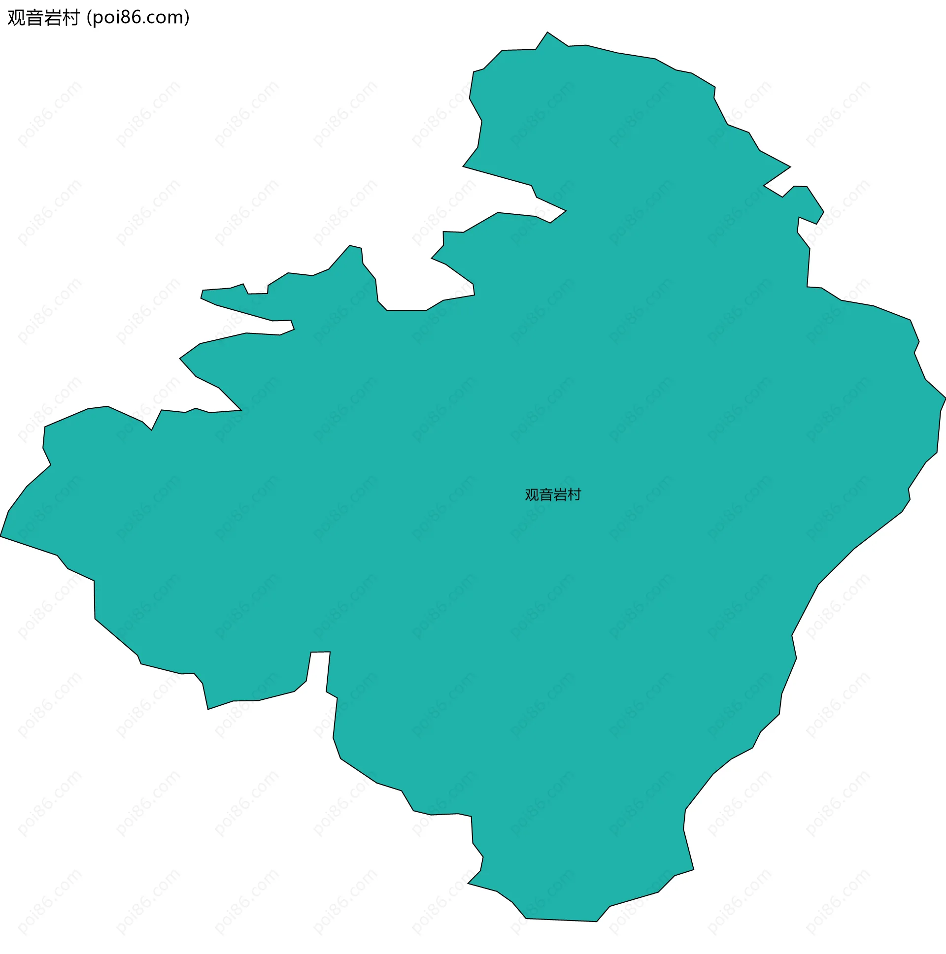 观音岩村边界地图