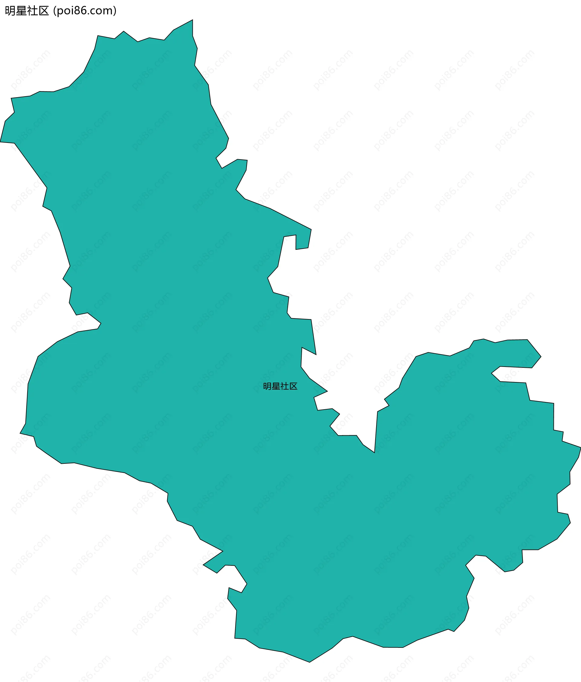明星社区边界地图