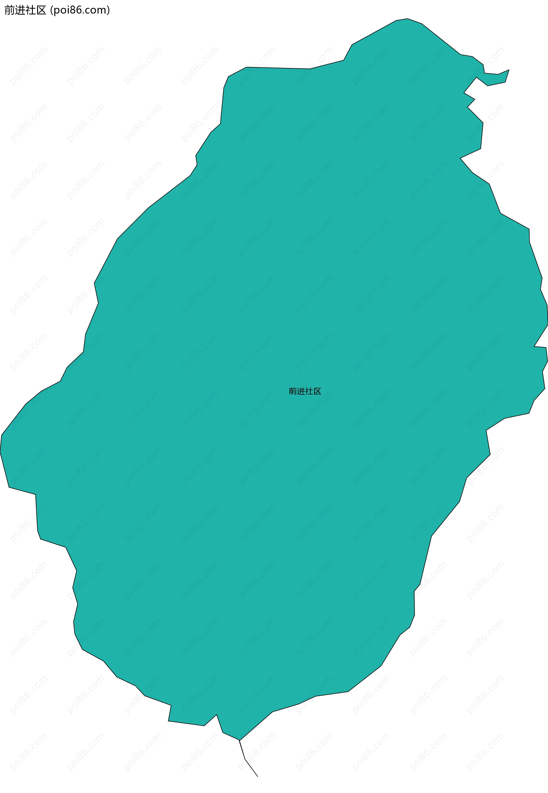 前进社区边界地图
