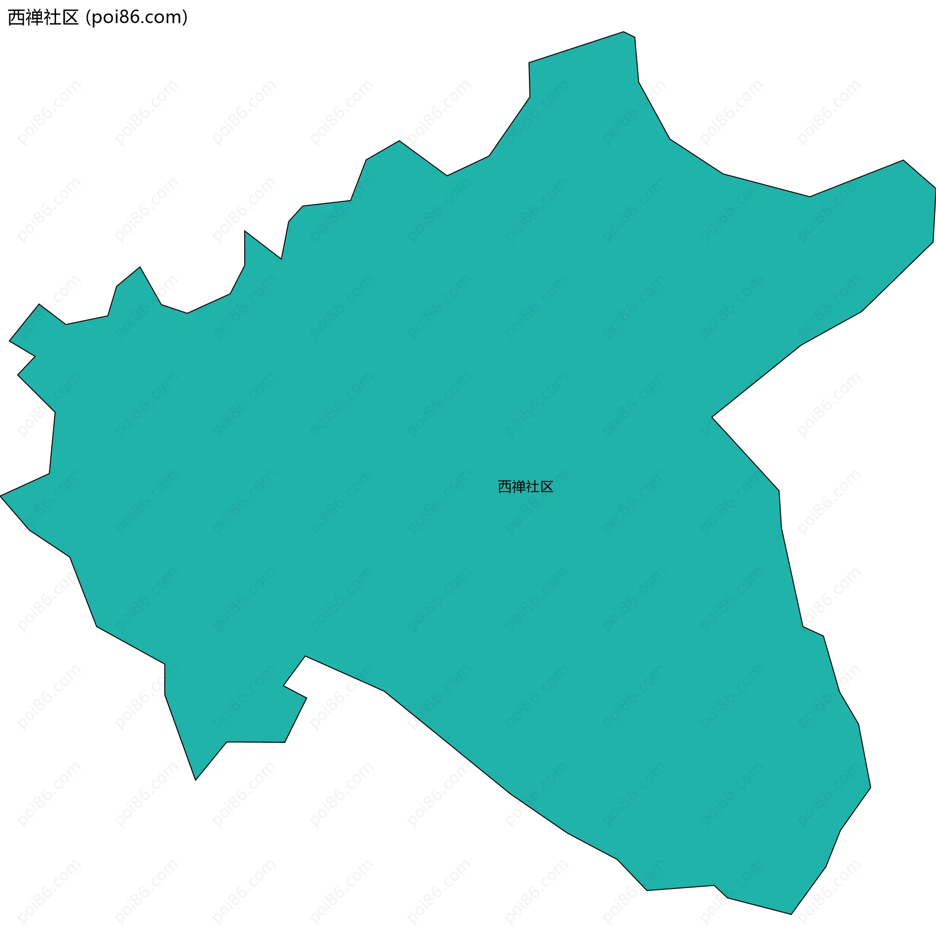 西禅社区边界地图