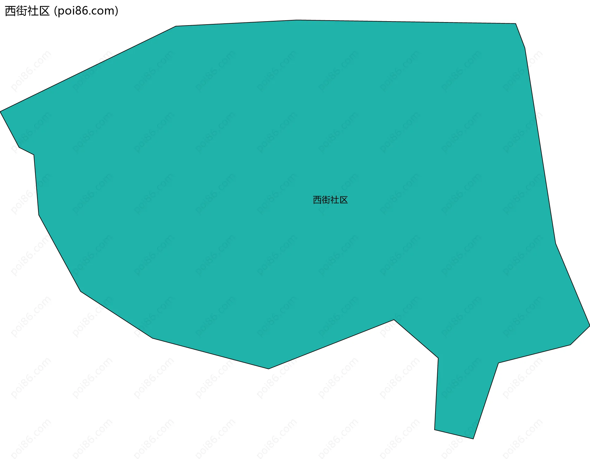 西街社区边界地图