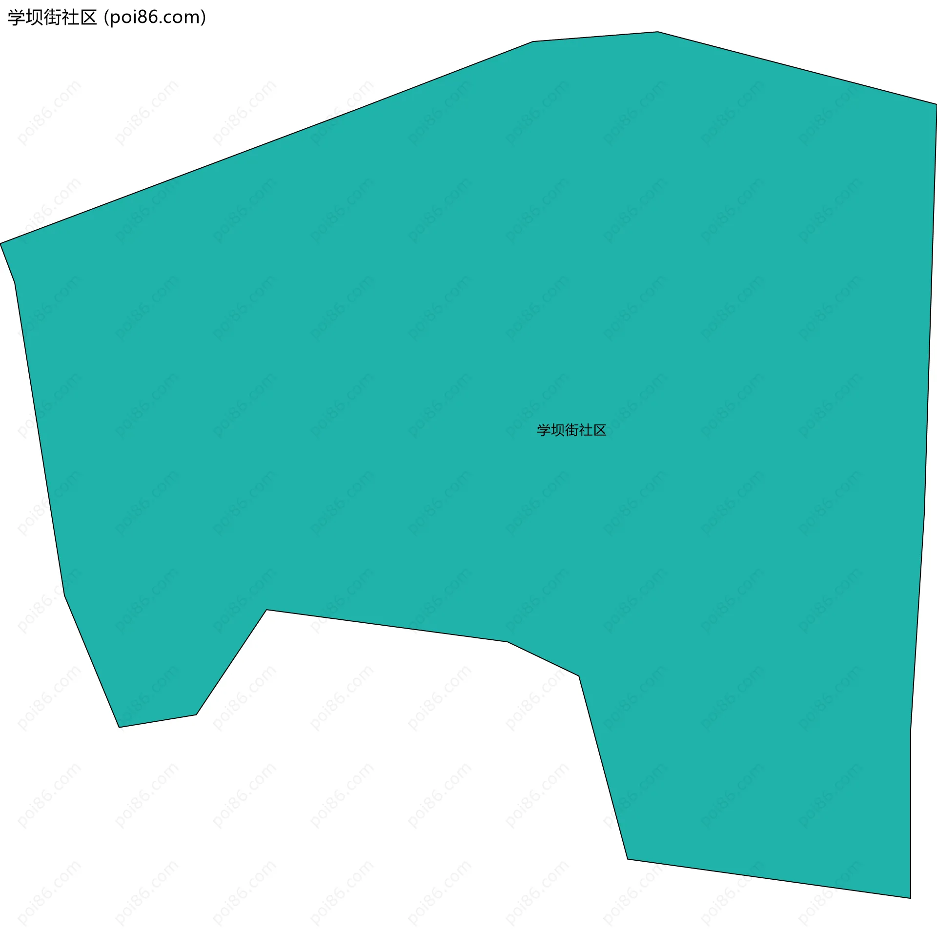 学坝街社区边界地图