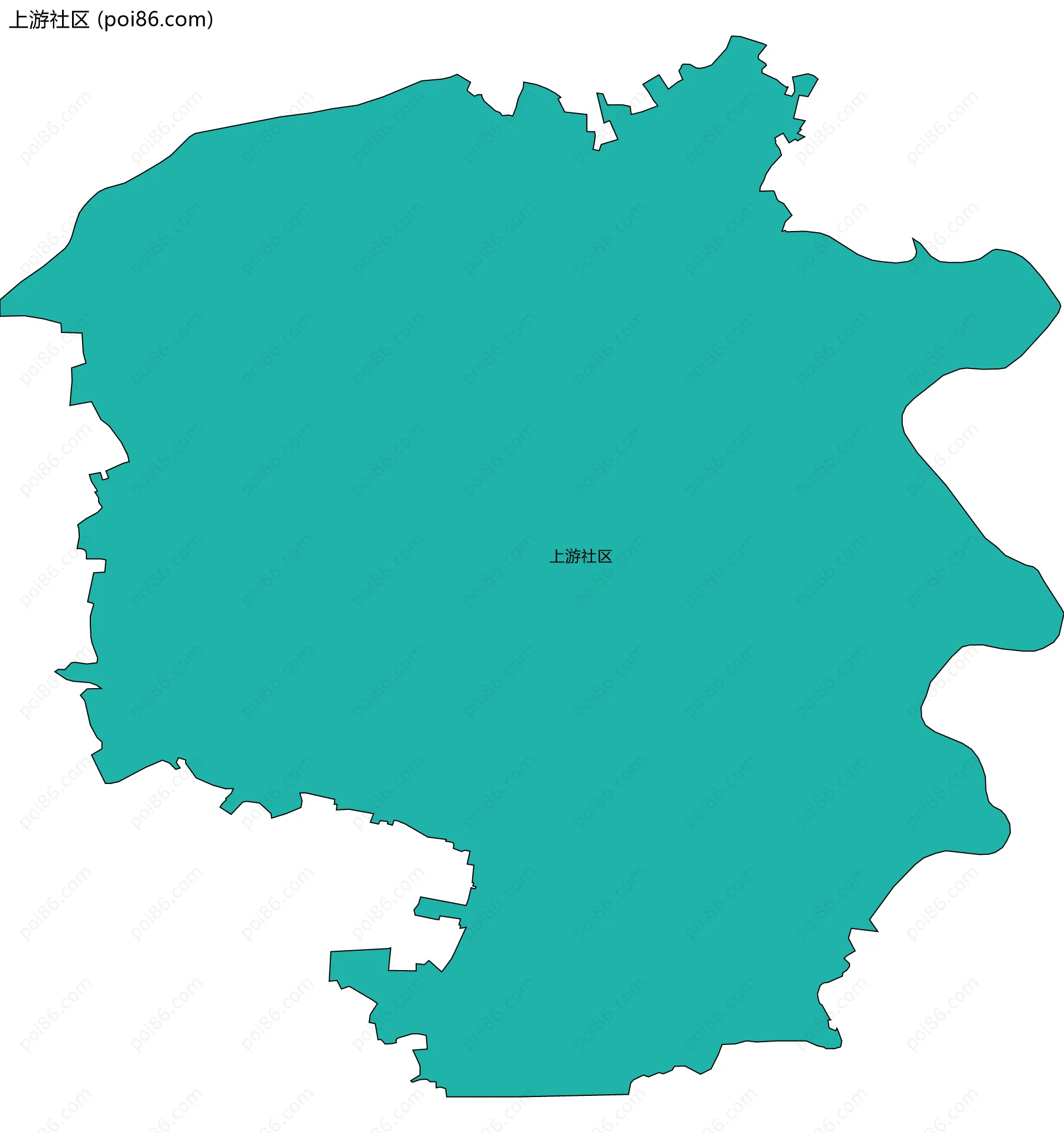 上游社区边界地图