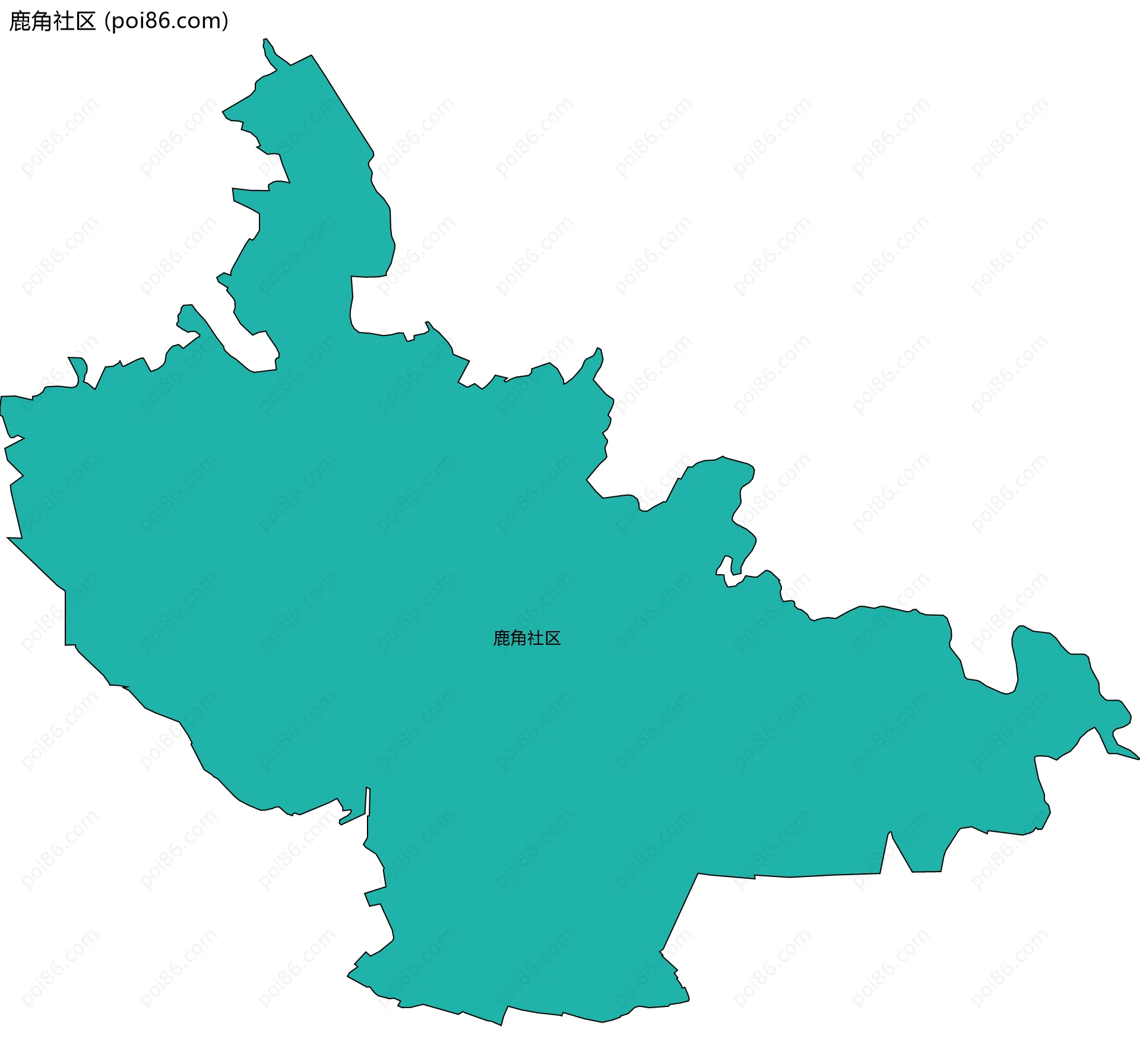 鹿角社区边界地图