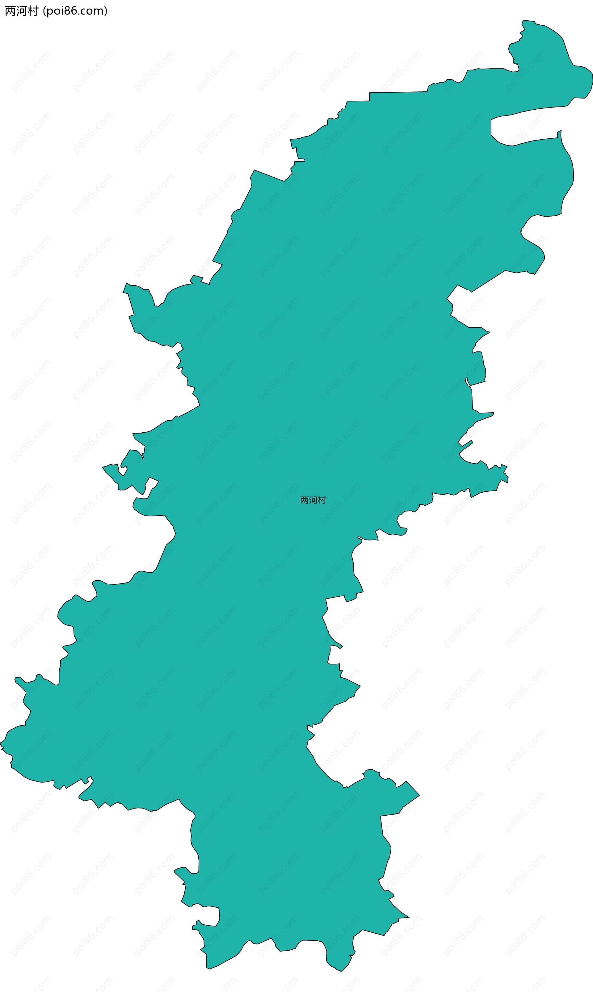 两河村边界地图