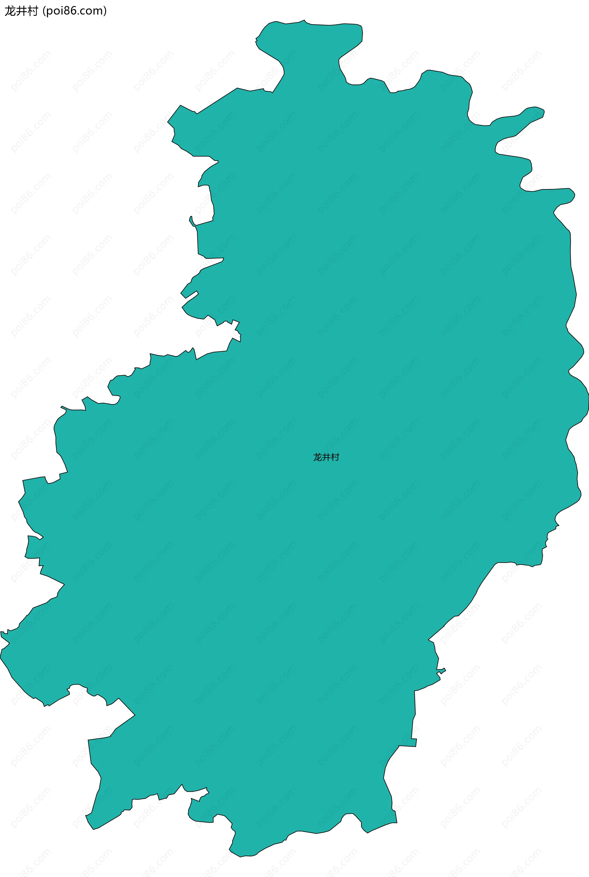 龙井村边界地图