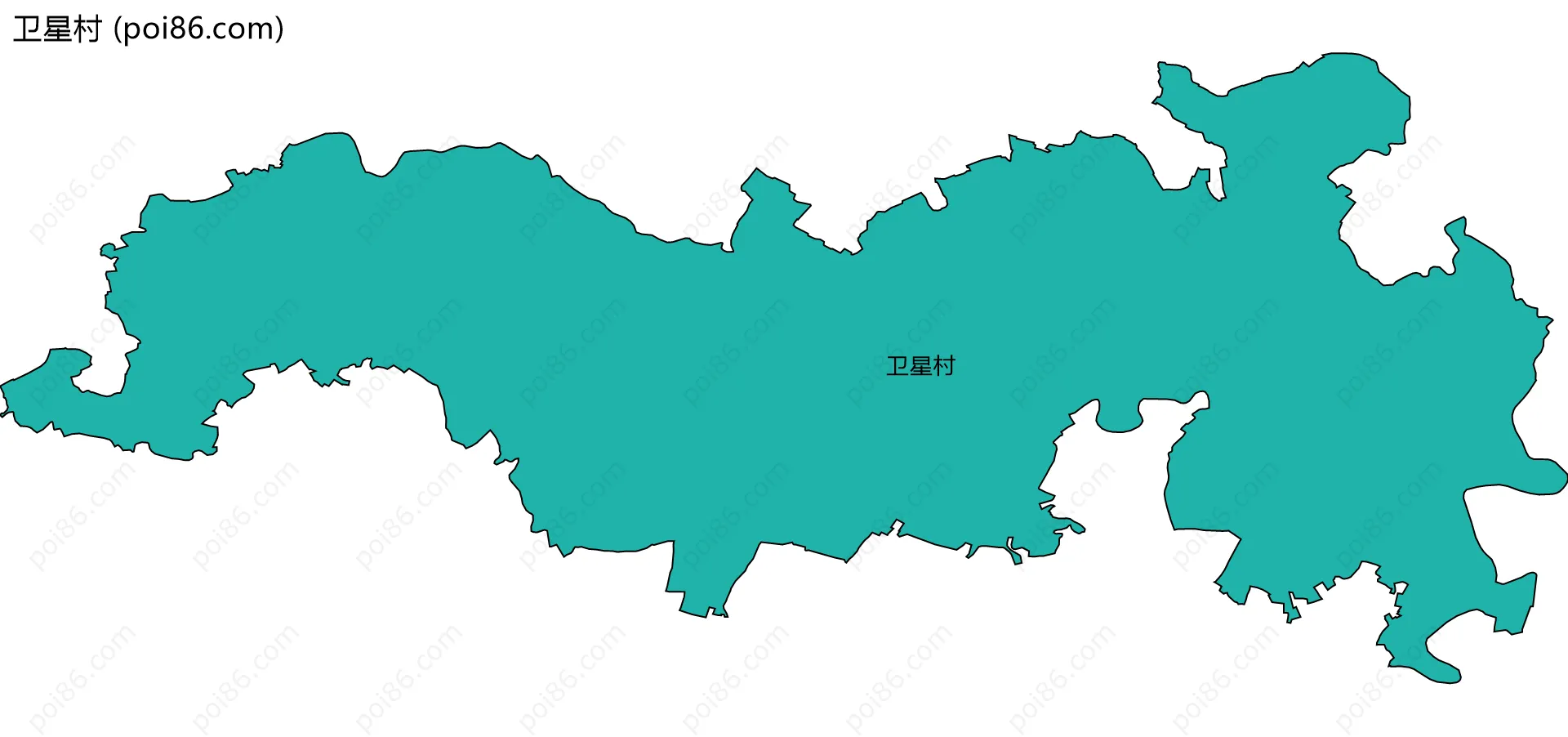 卫星村边界地图