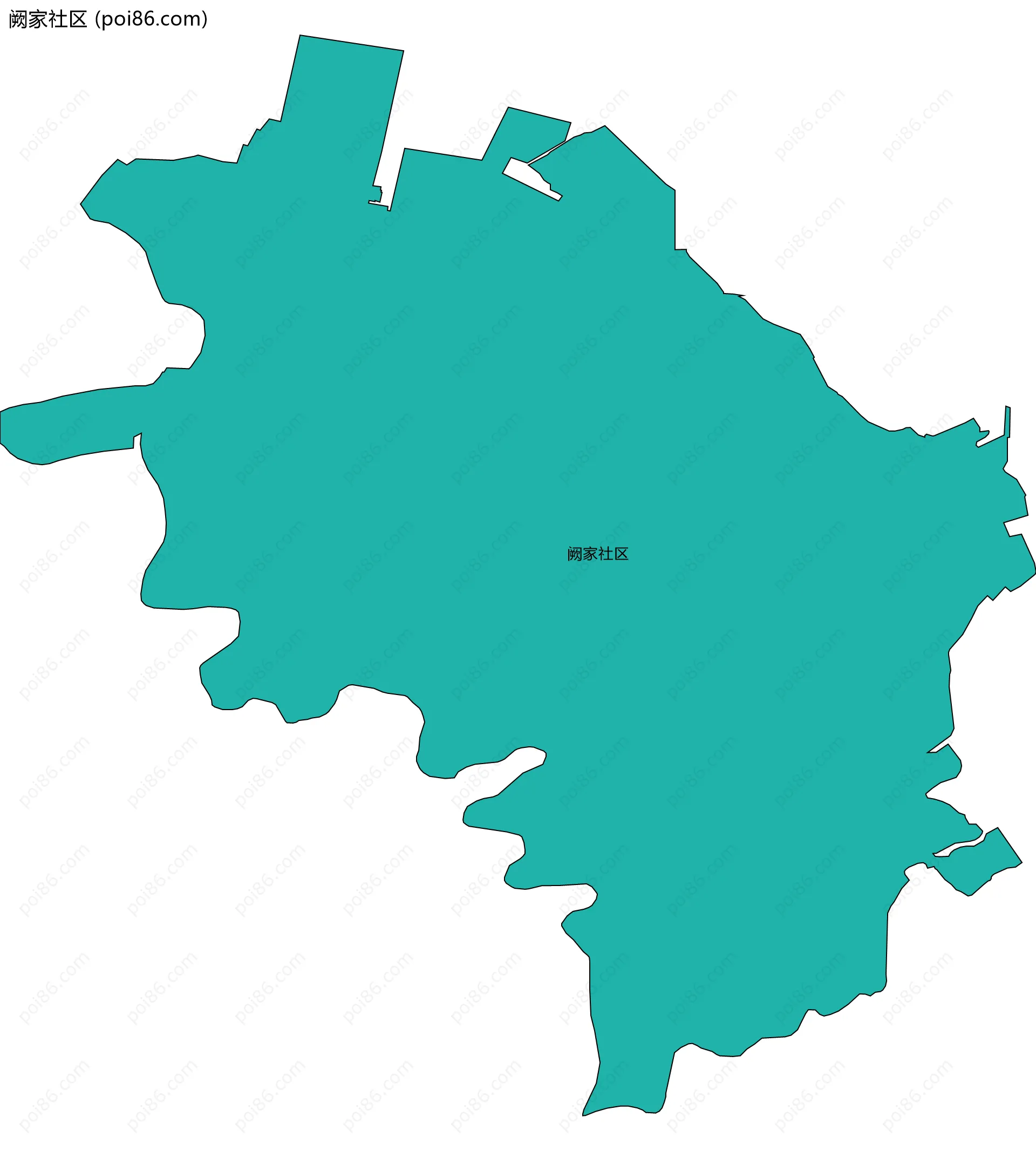 阙家社区边界地图