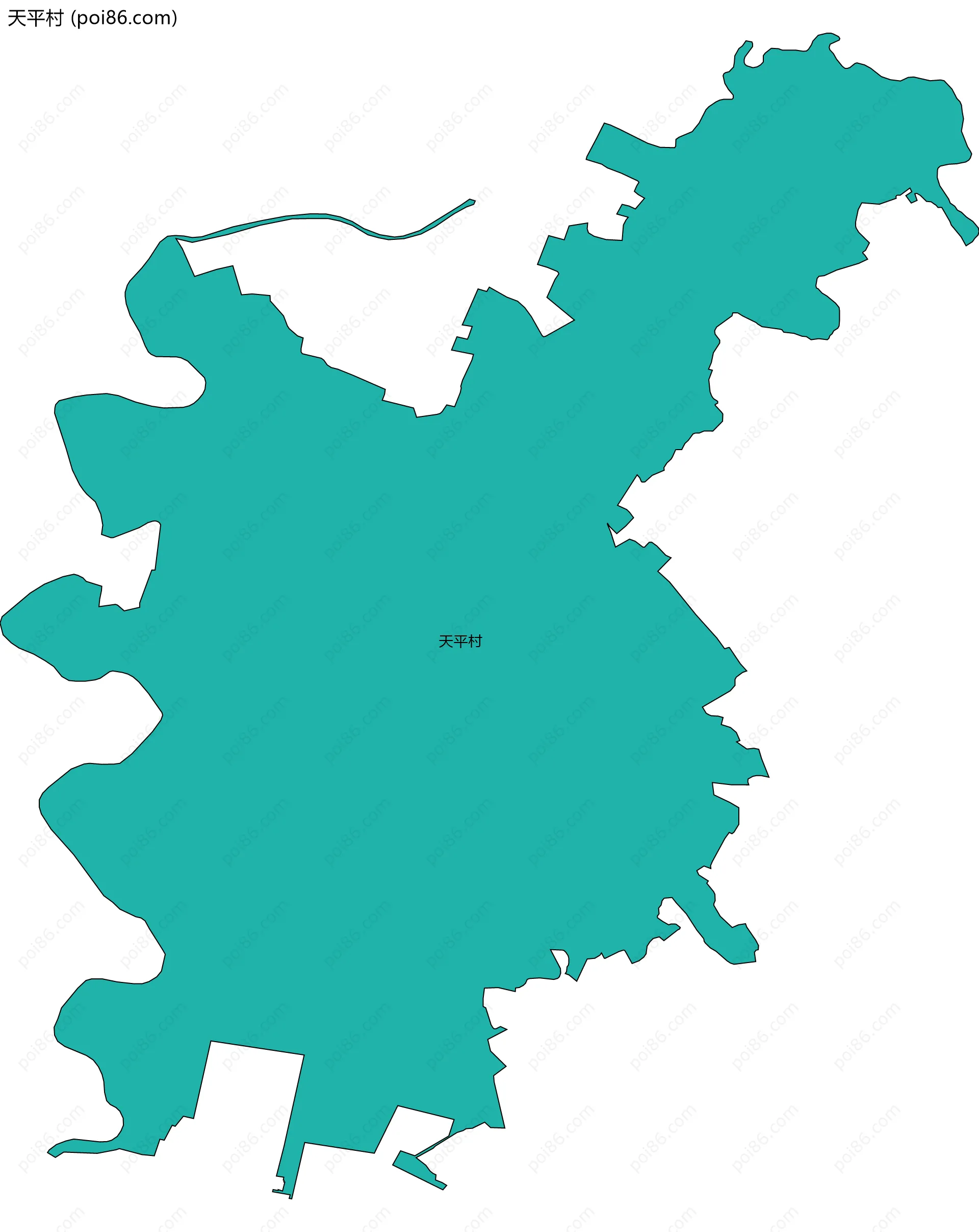 天平村边界地图