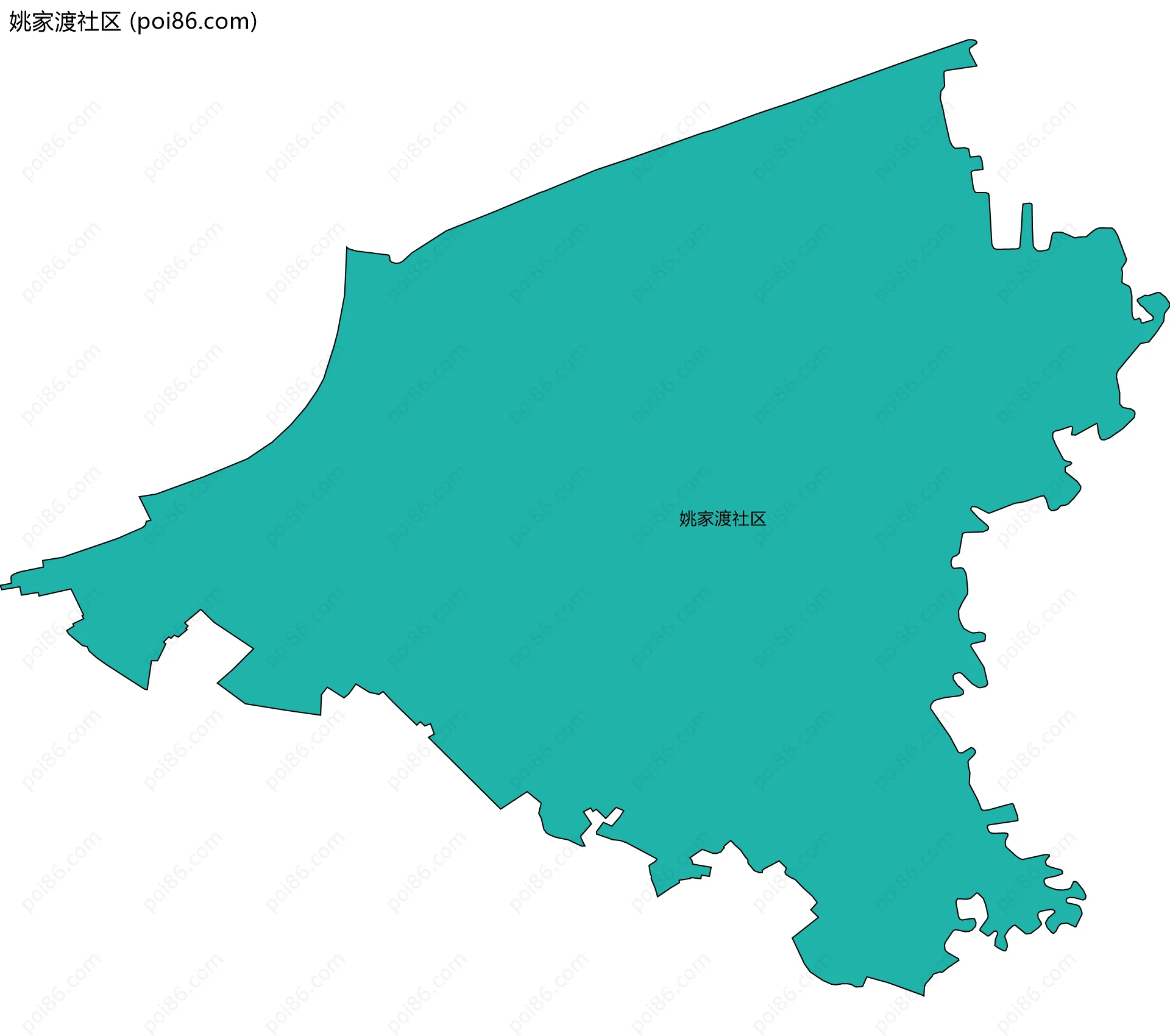 姚家渡社区边界地图