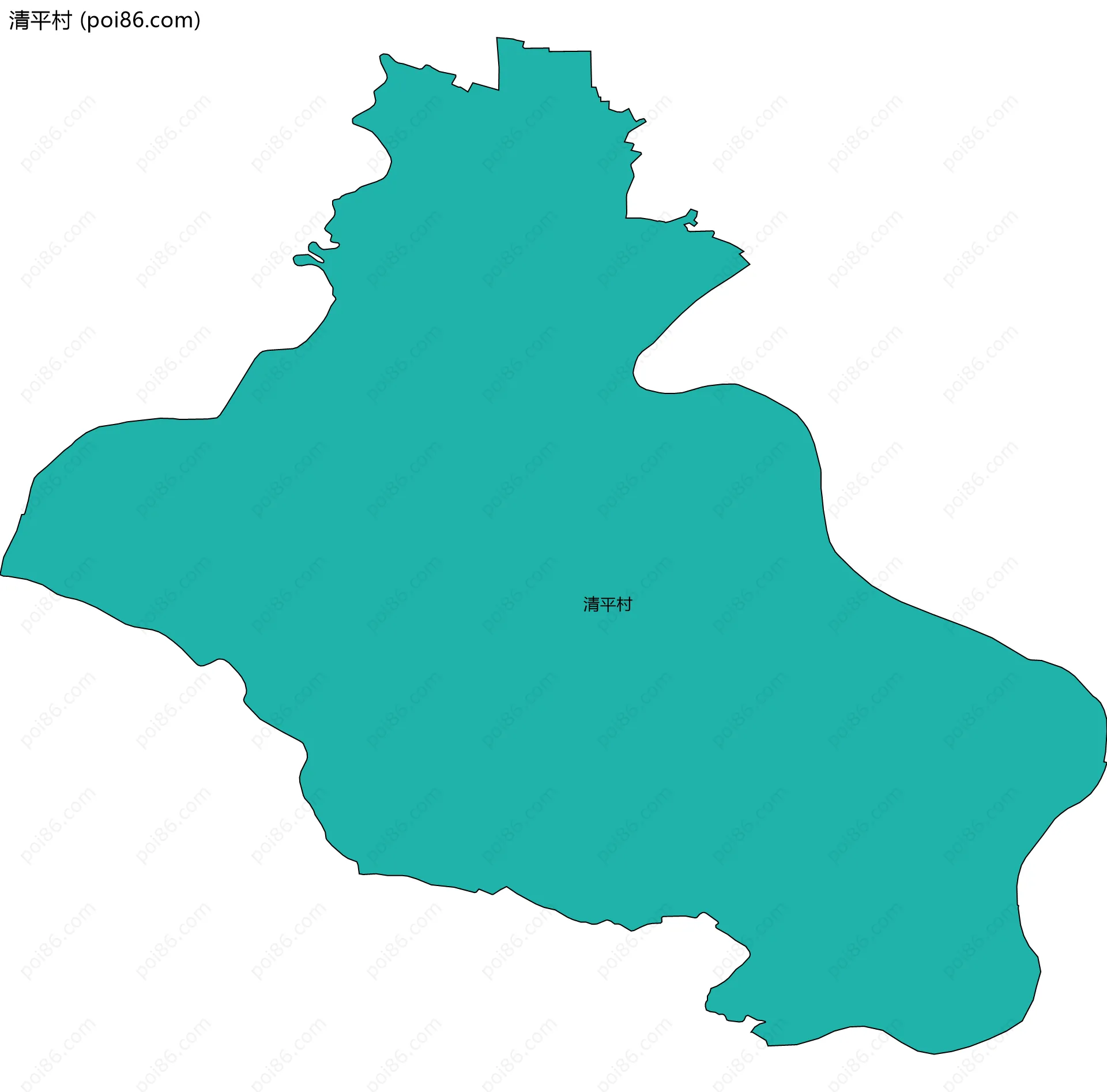 清平村边界地图