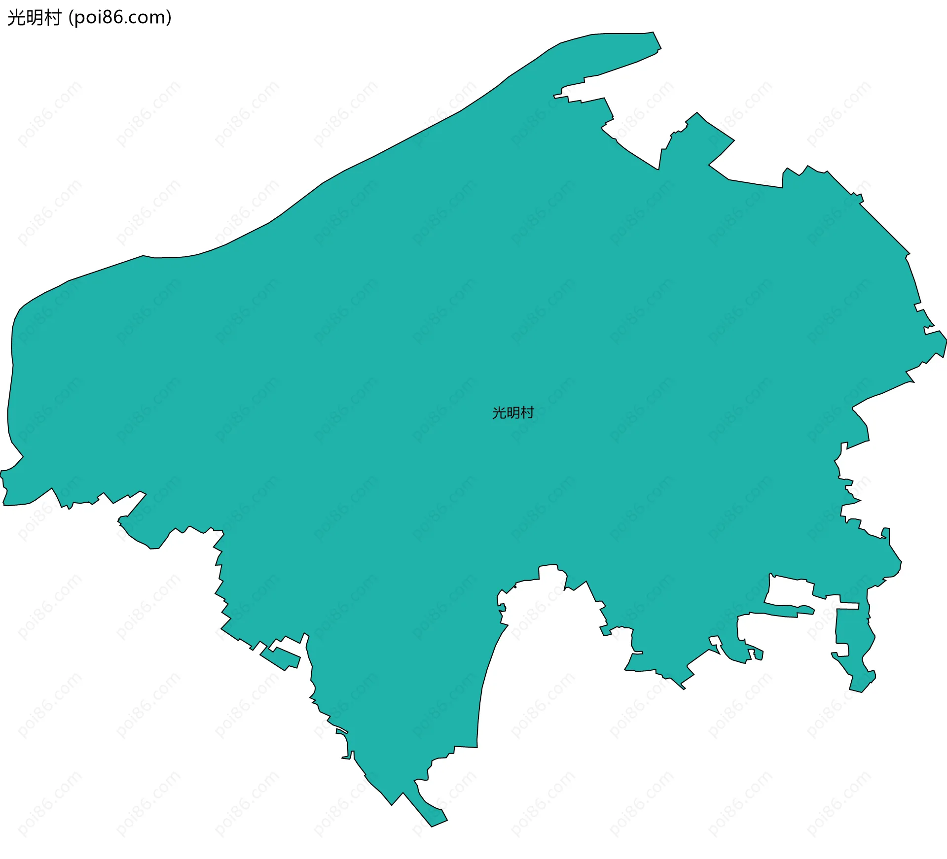 光明村边界地图