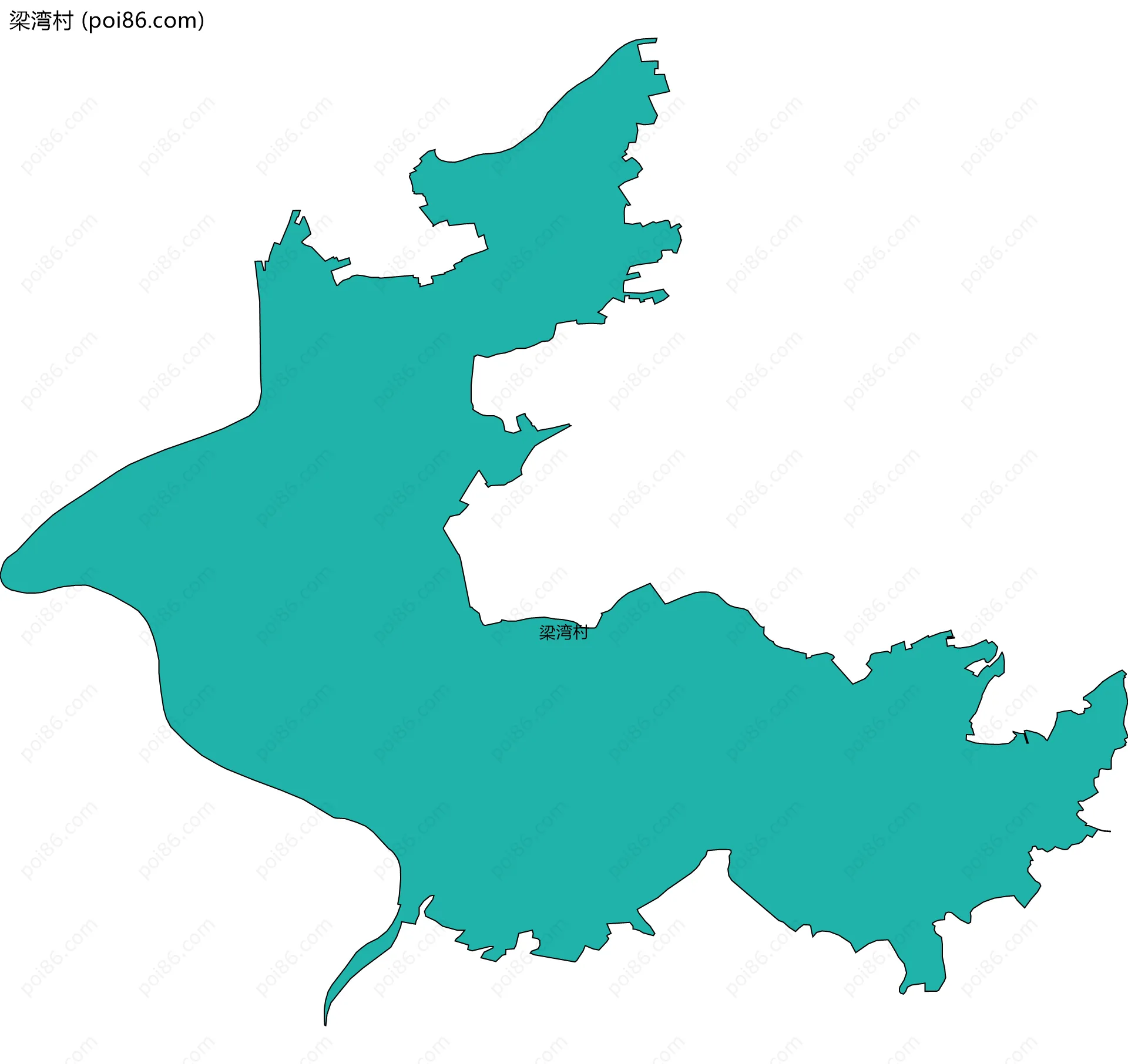 梁湾村边界地图