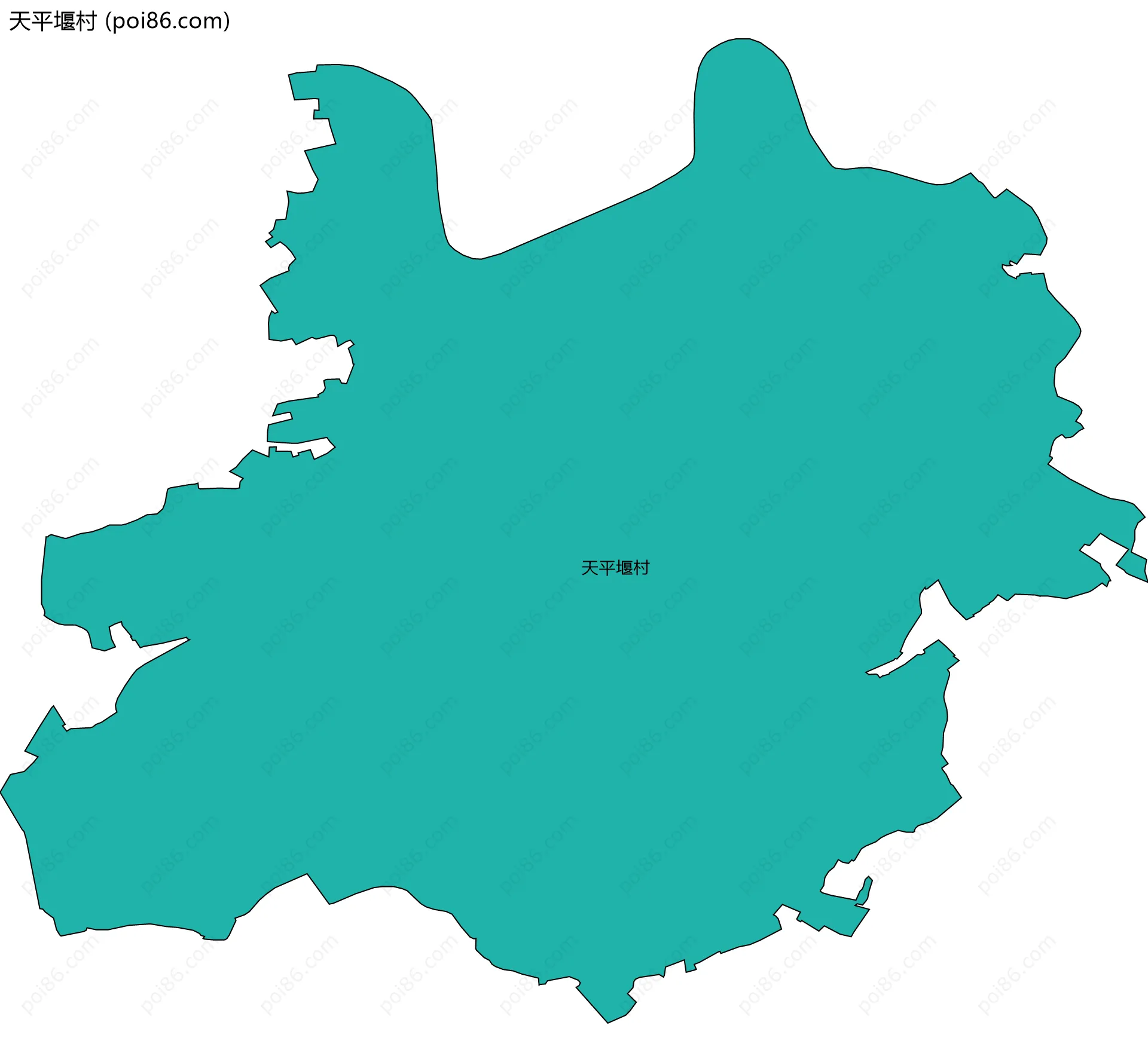 天平堰村边界地图