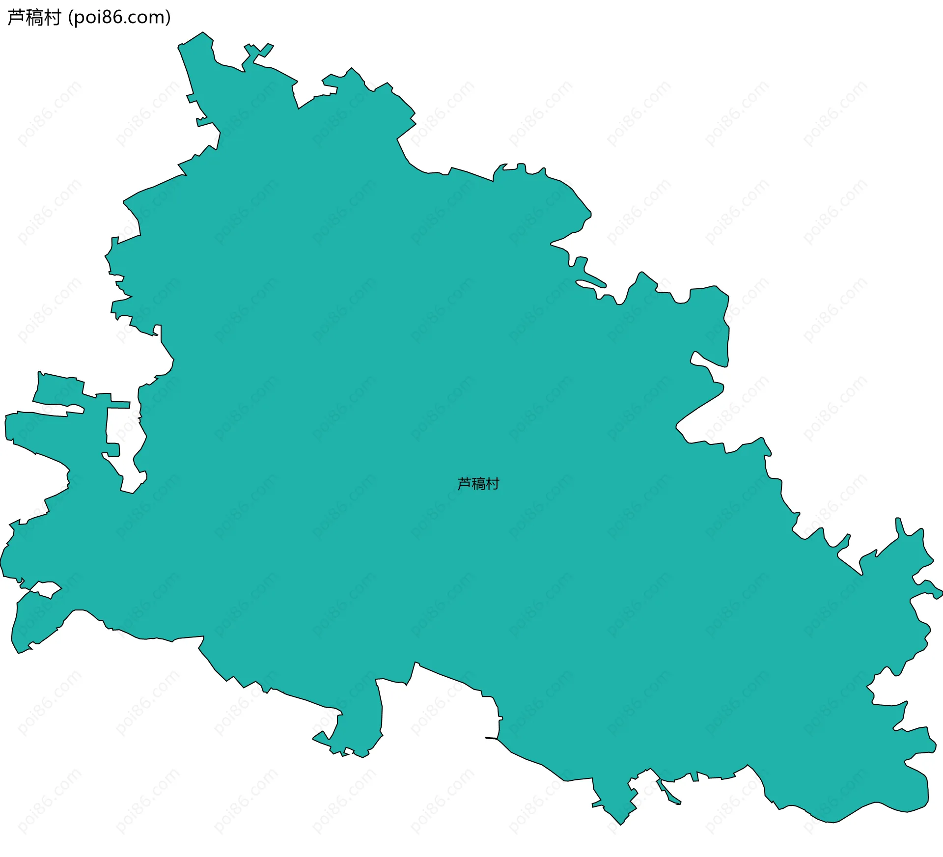 芦稿村边界地图