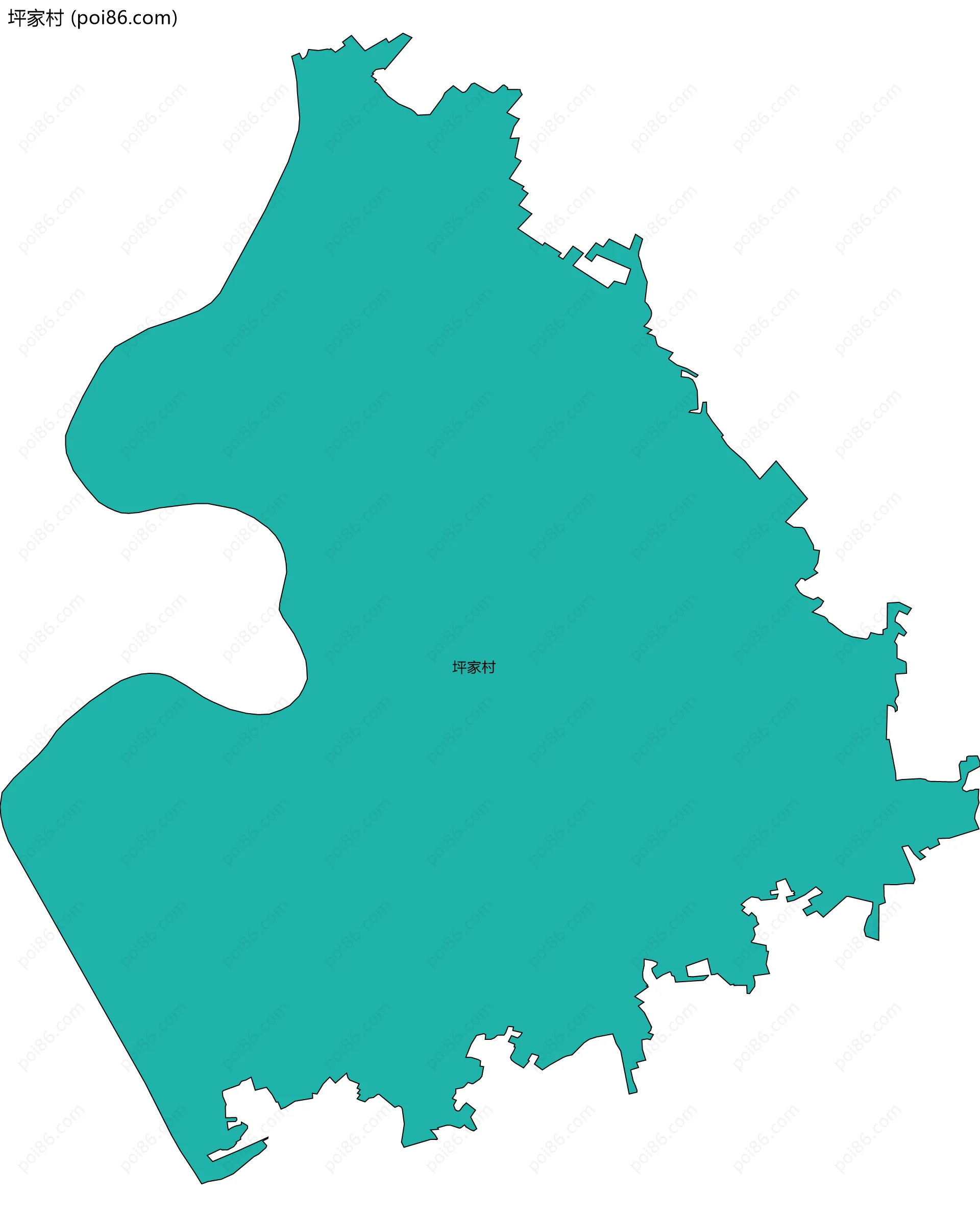坪家村边界地图