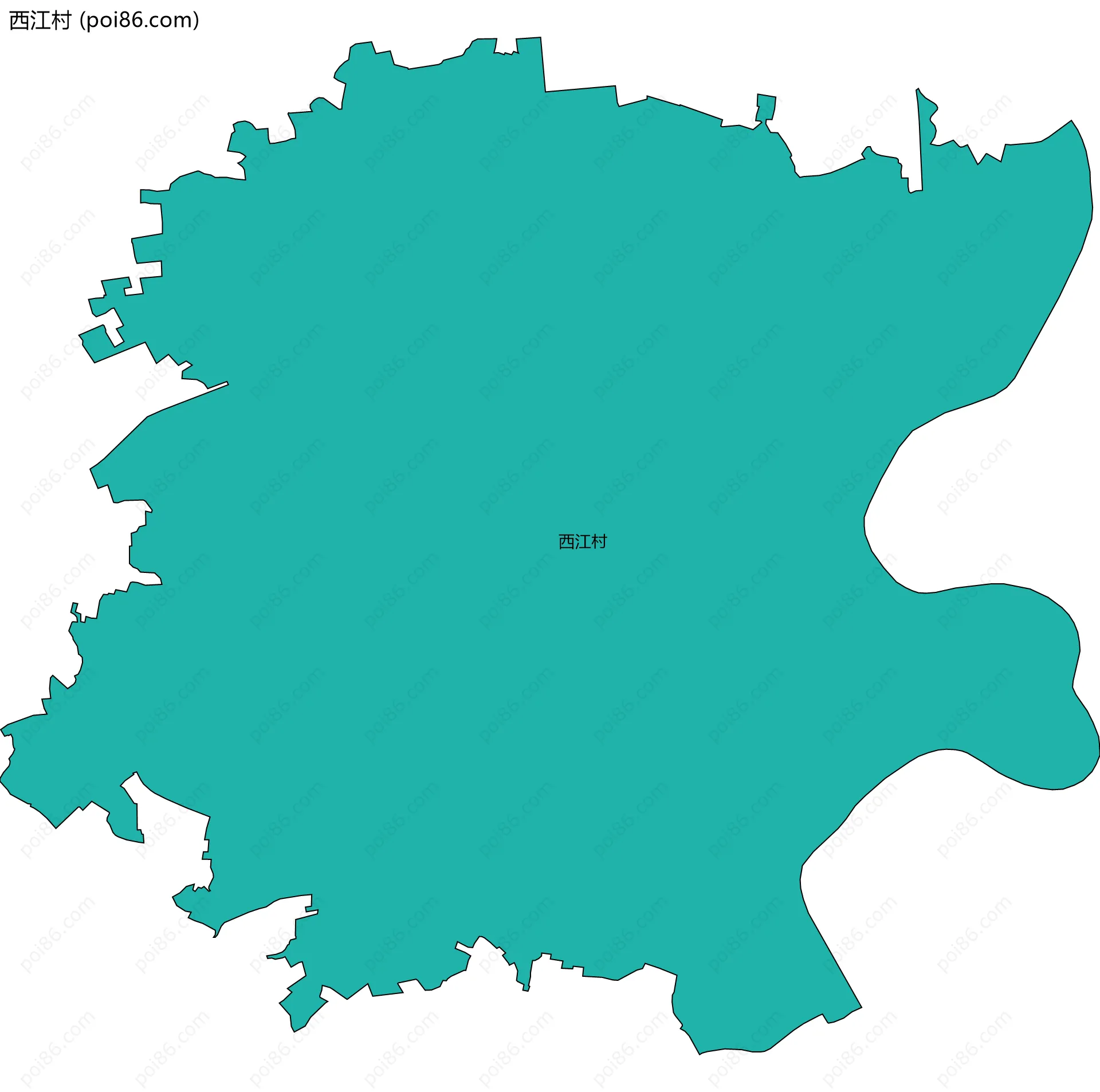 西江村边界地图