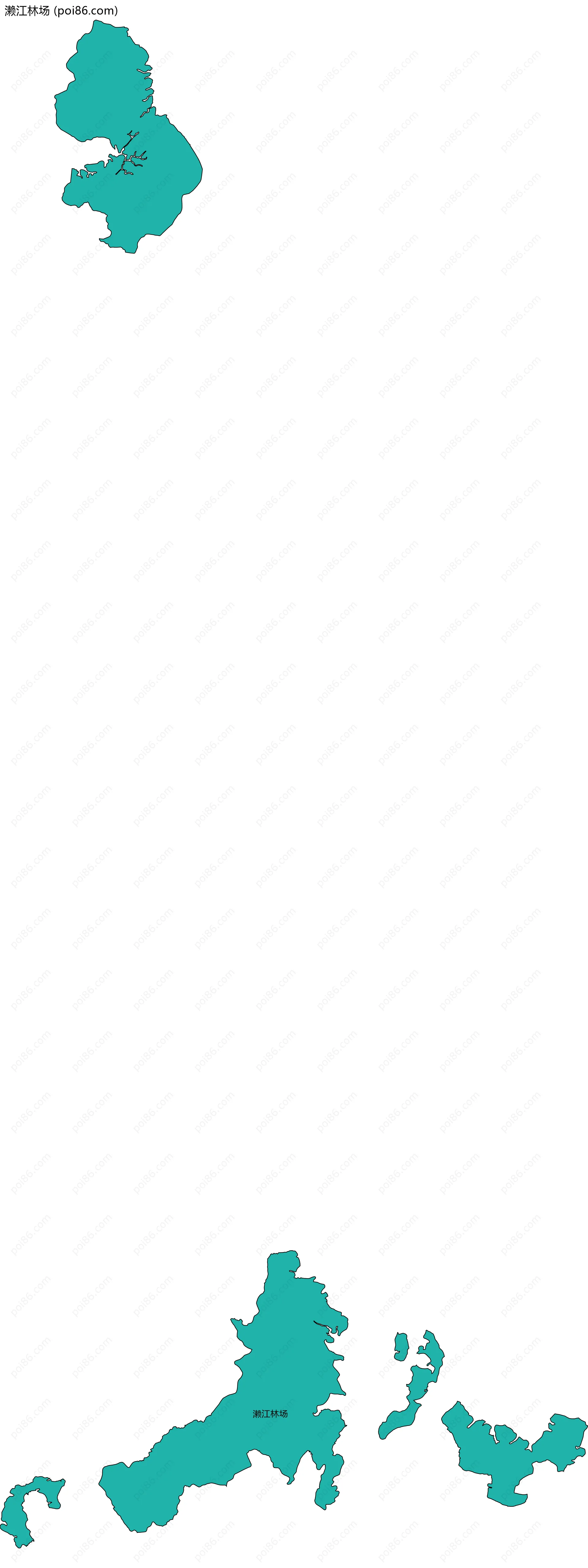 濑江林场边界地图(五级行政区划)