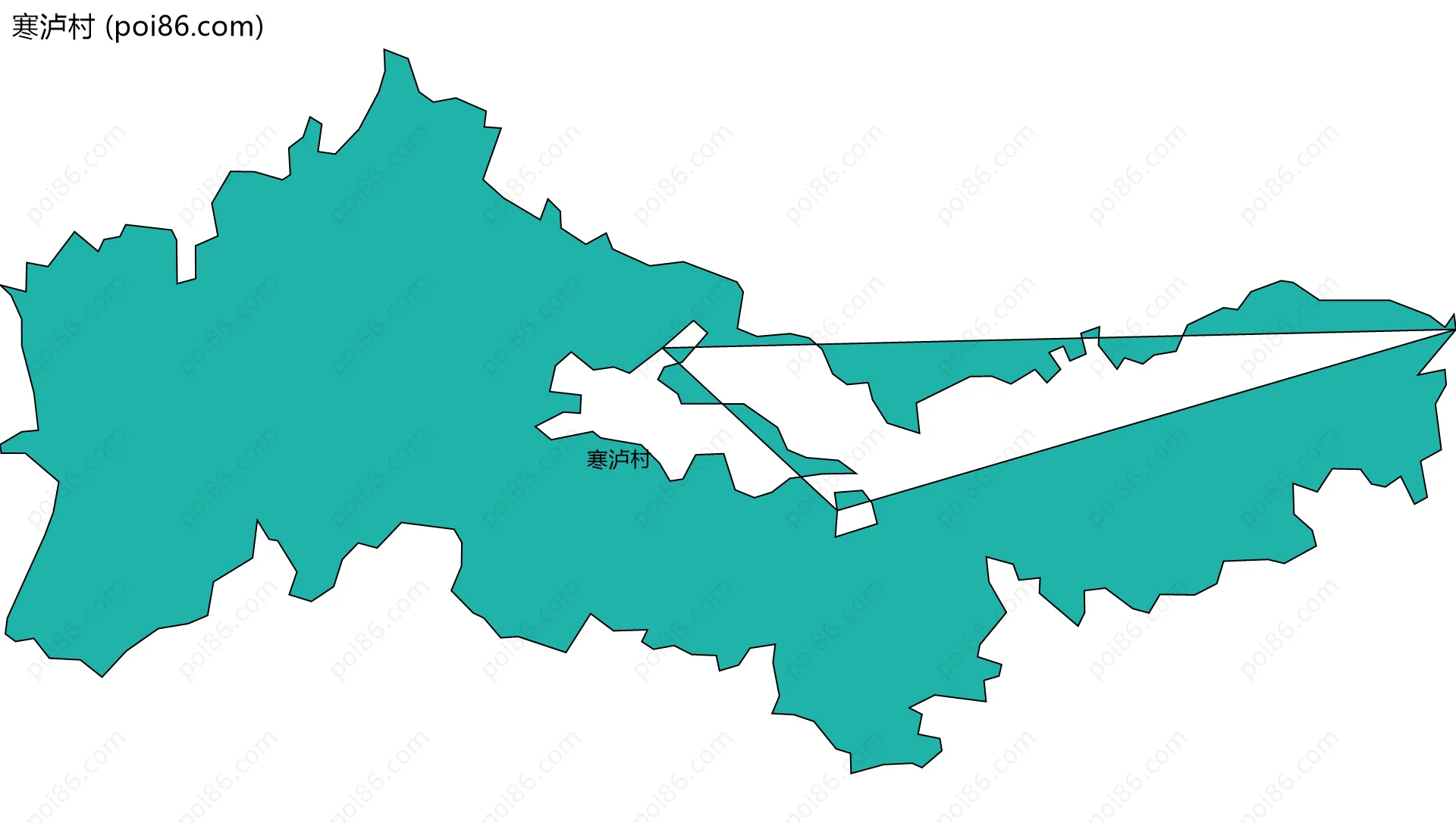 寒泸村边界地图