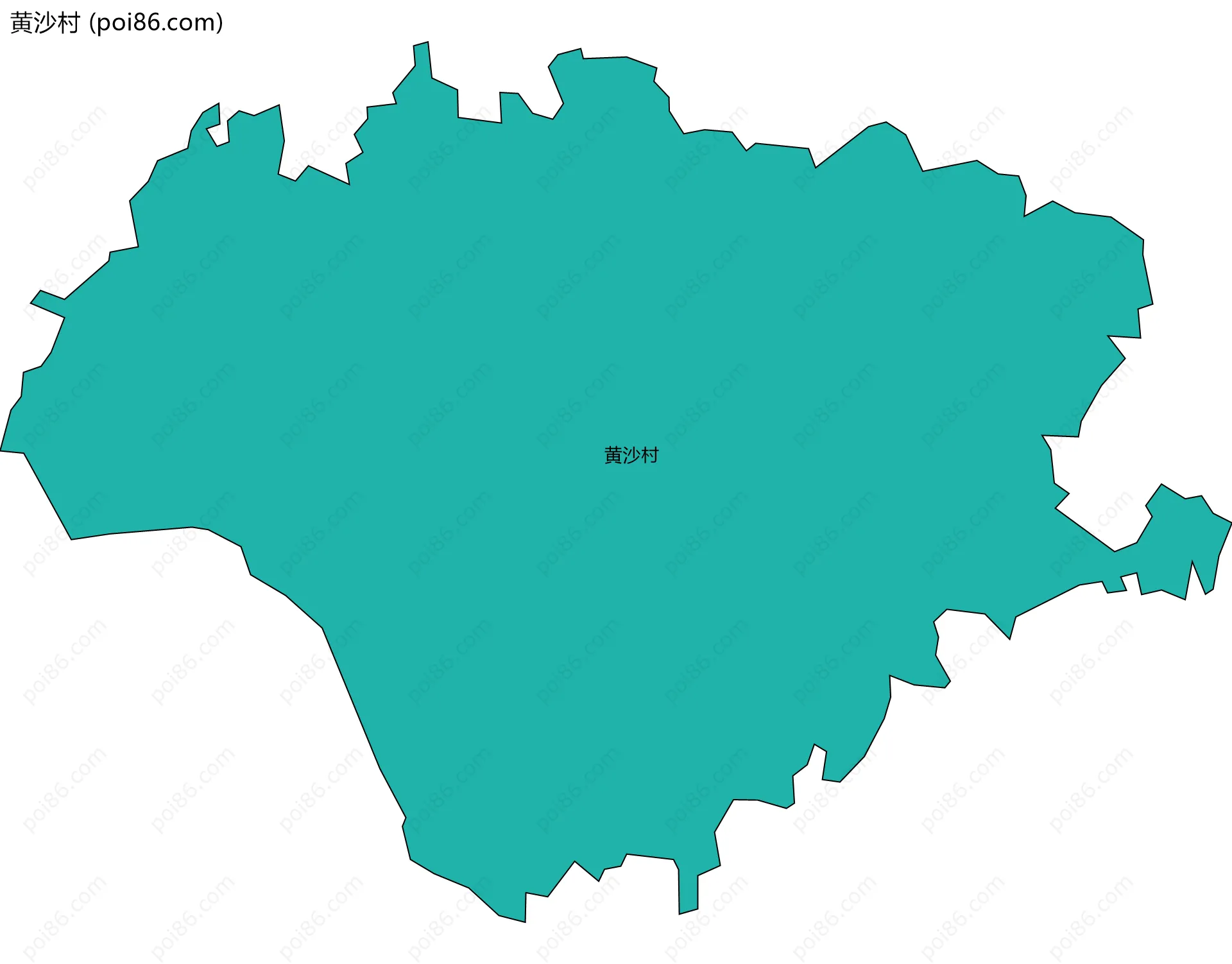 黄沙村边界地图