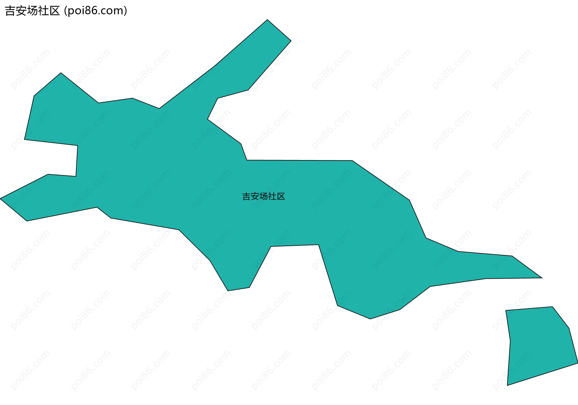 吉安场社区边界地图