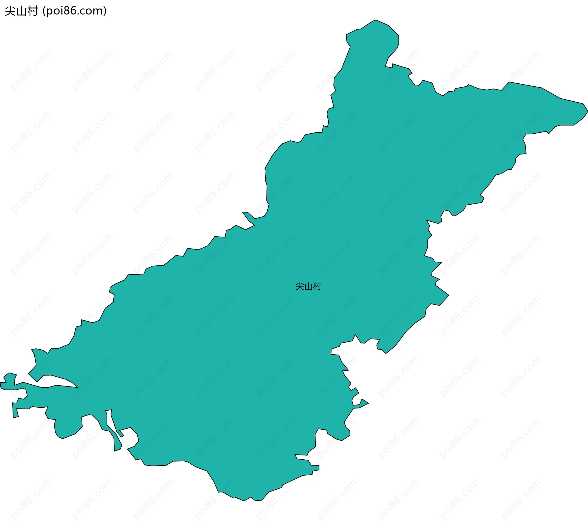 尖山村边界地图