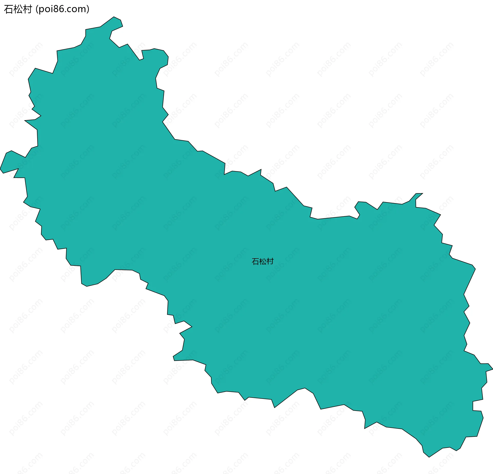 石松村边界地图