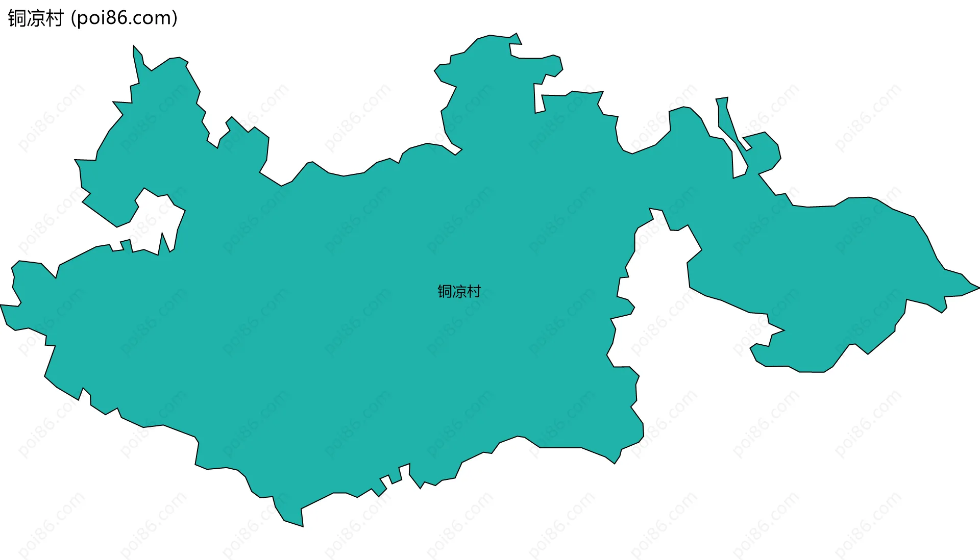 铜凉村边界地图