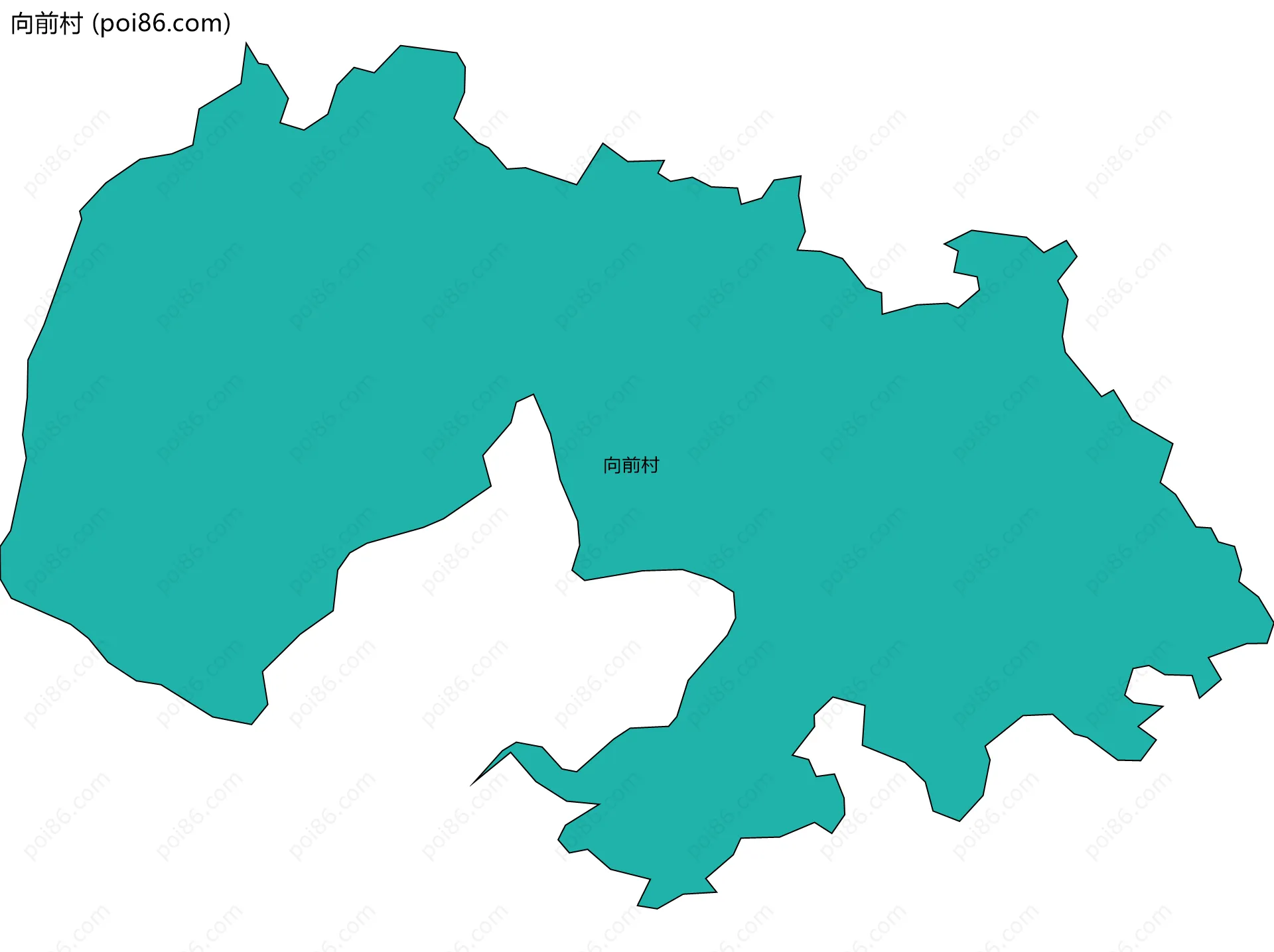 向前村边界地图