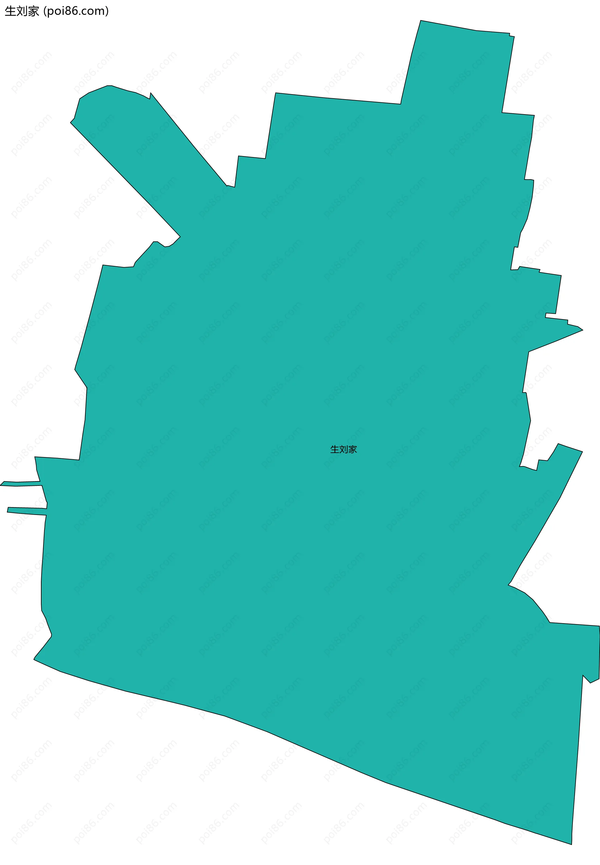 生刘家边界地图