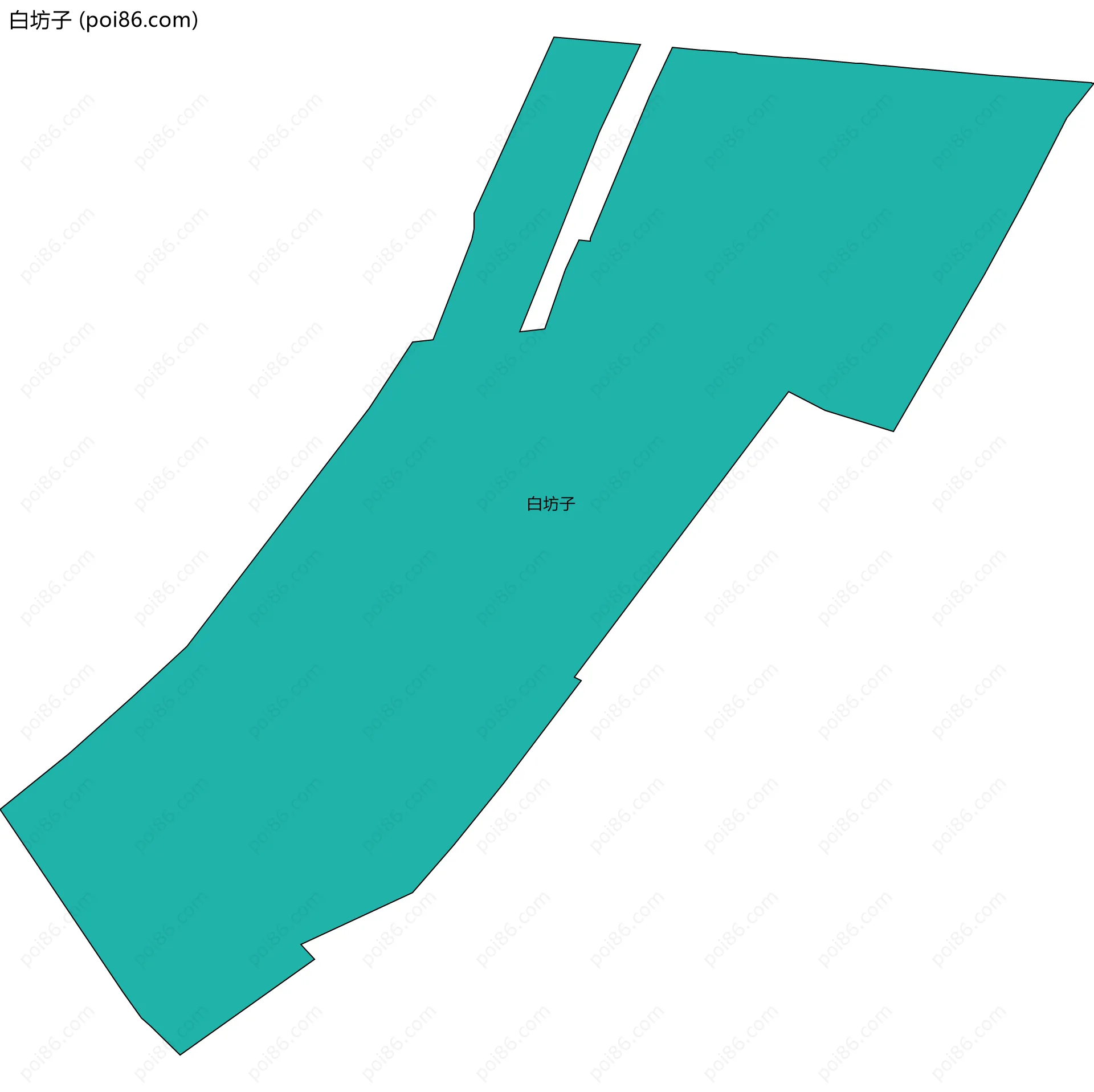 白坊子边界地图