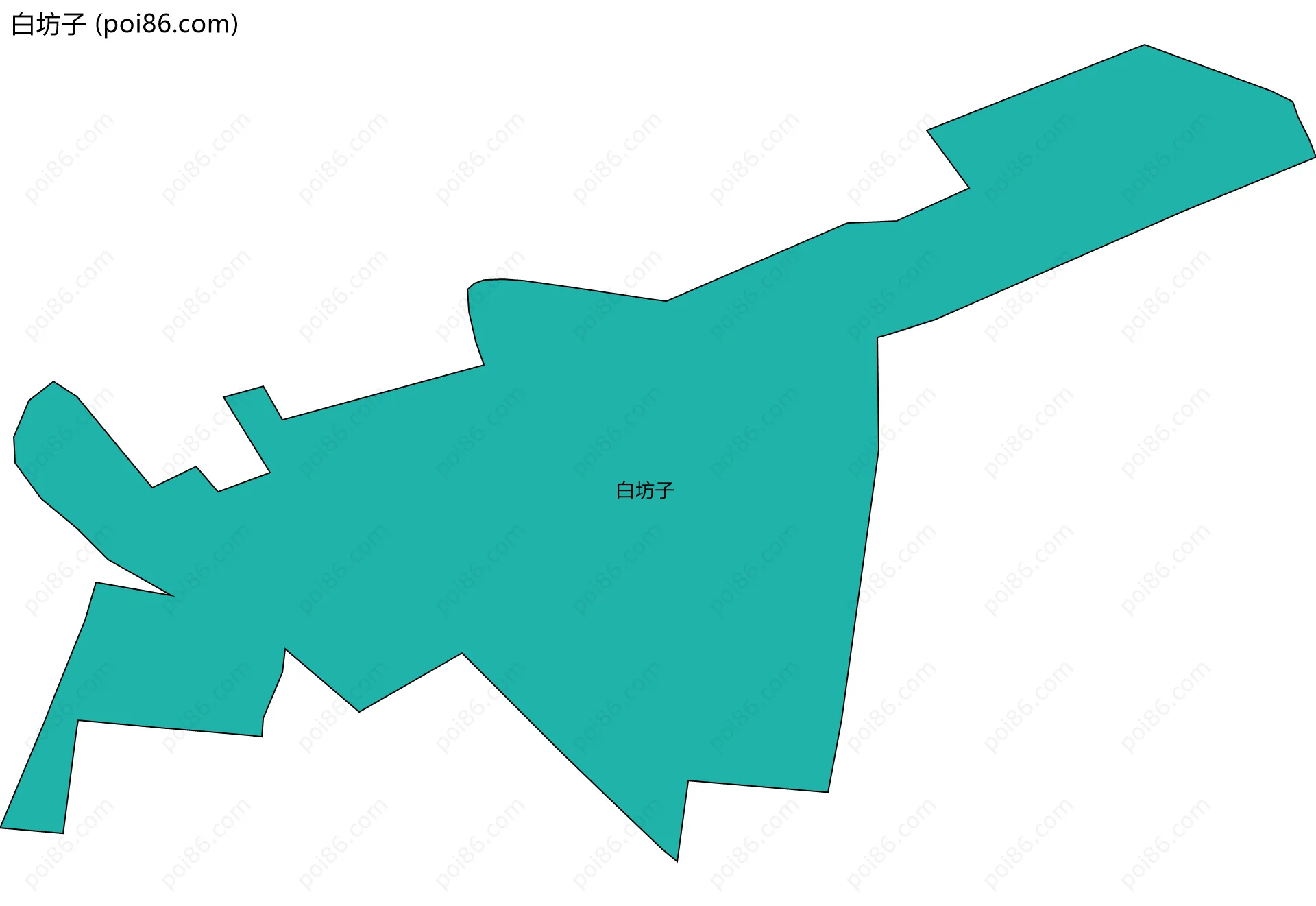 白坊子边界地图