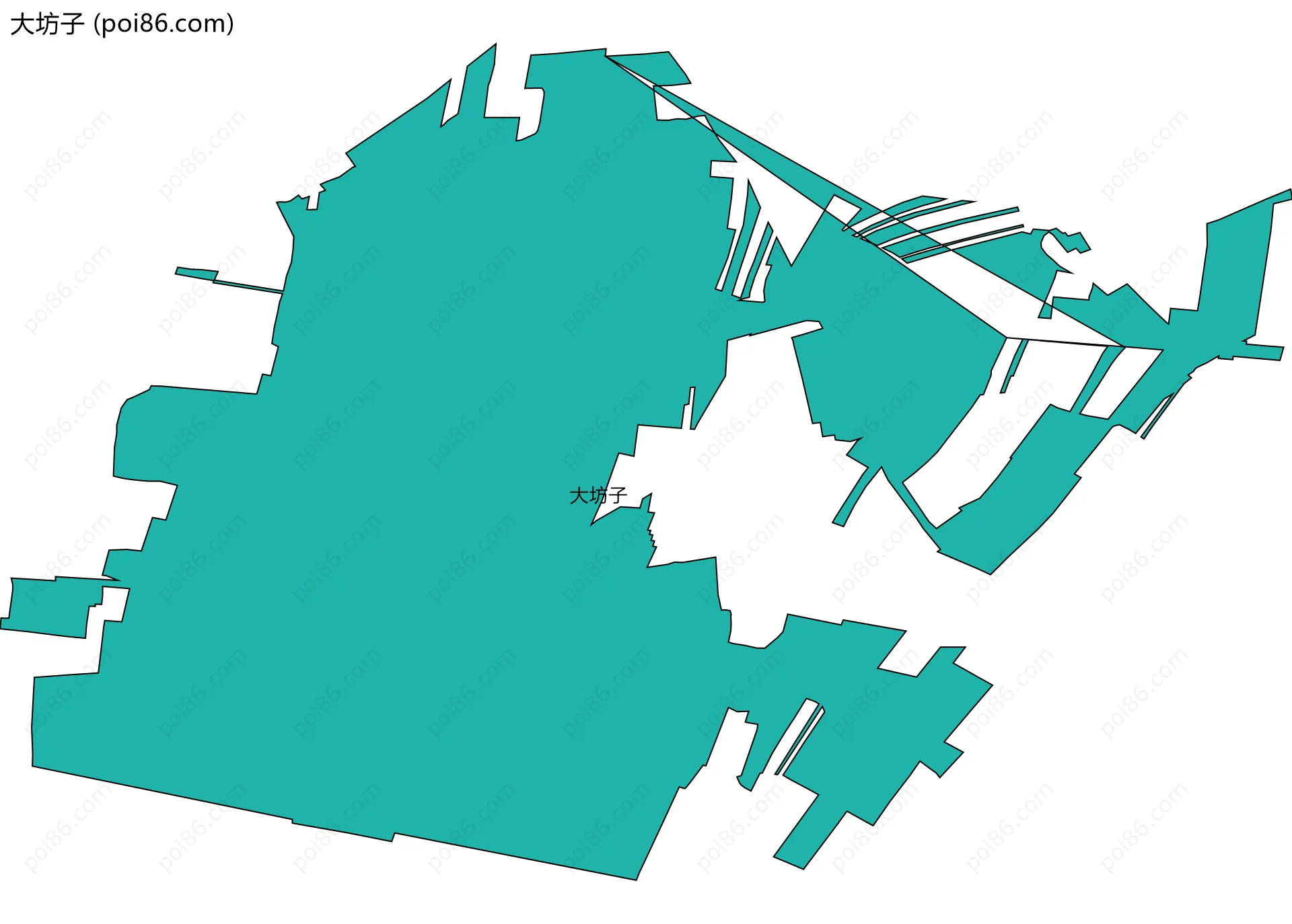大坊子边界地图