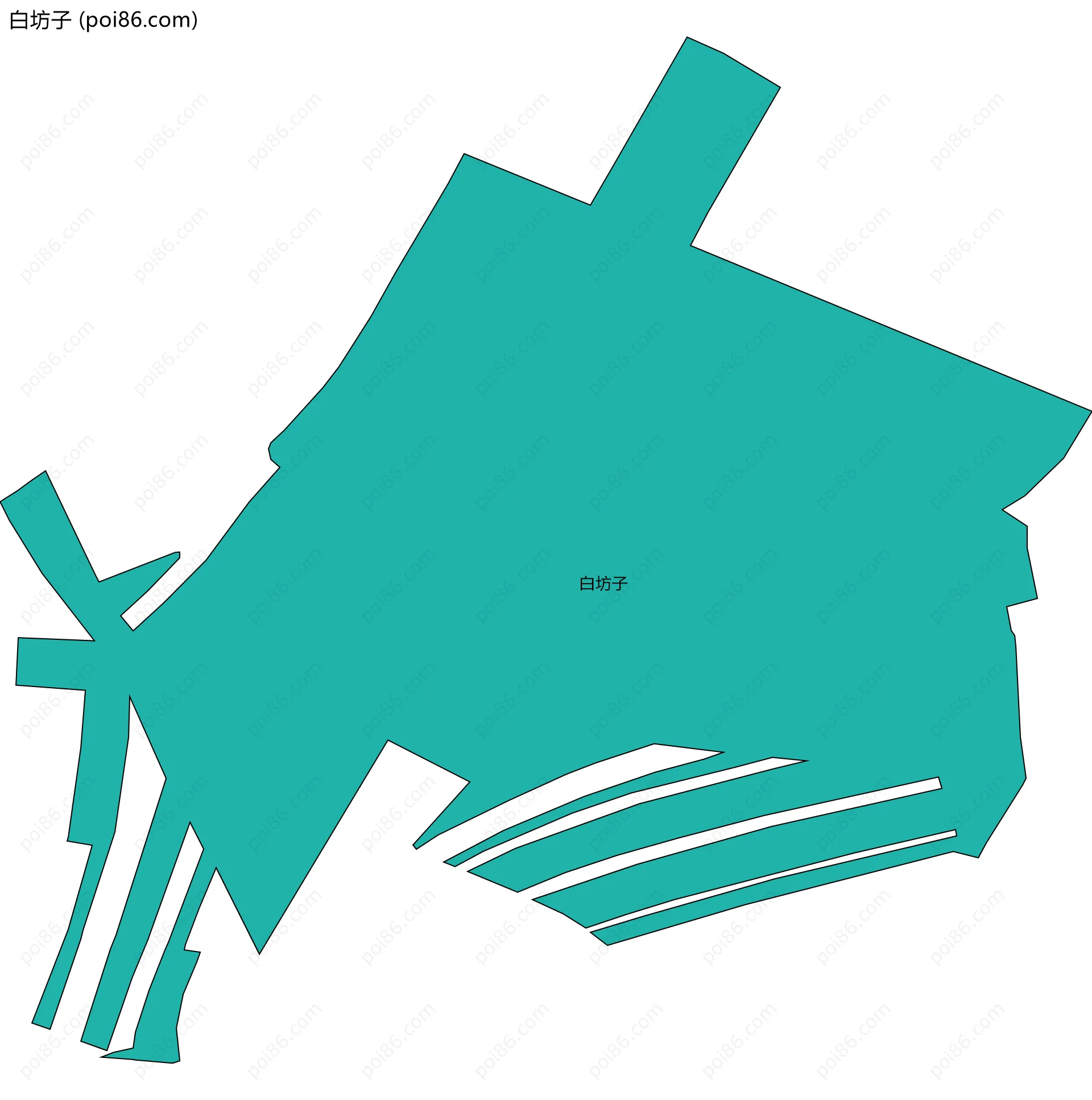 白坊子边界地图