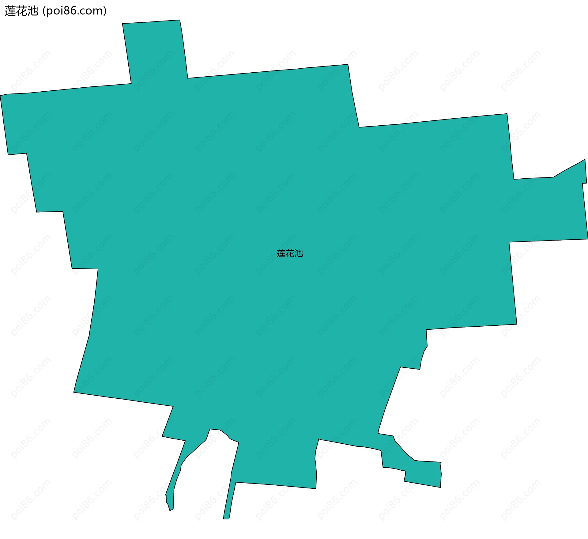 莲花池边界地图
