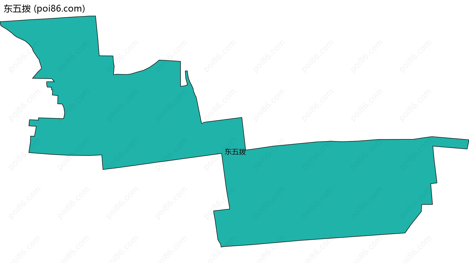 东五拨边界地图
