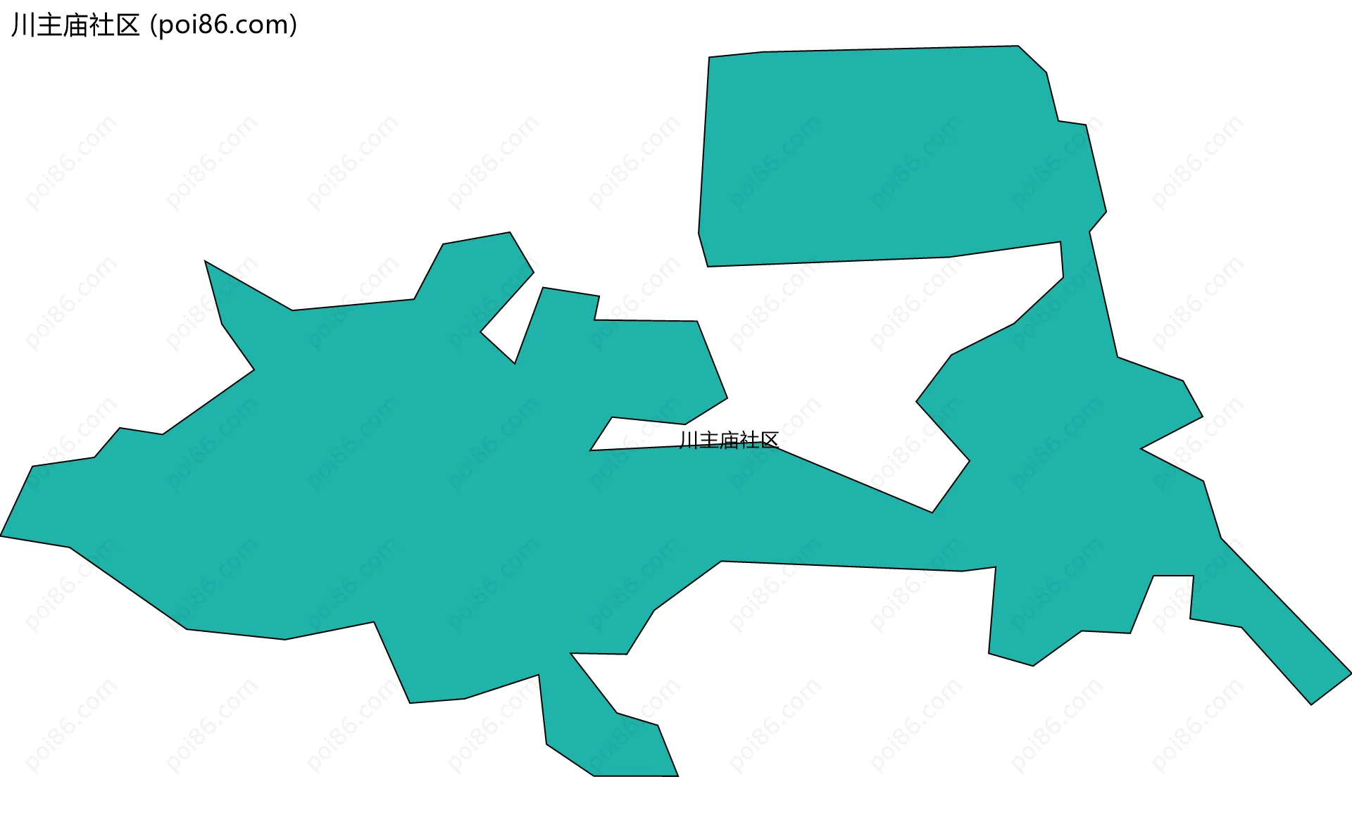 川主庙社区边界地图