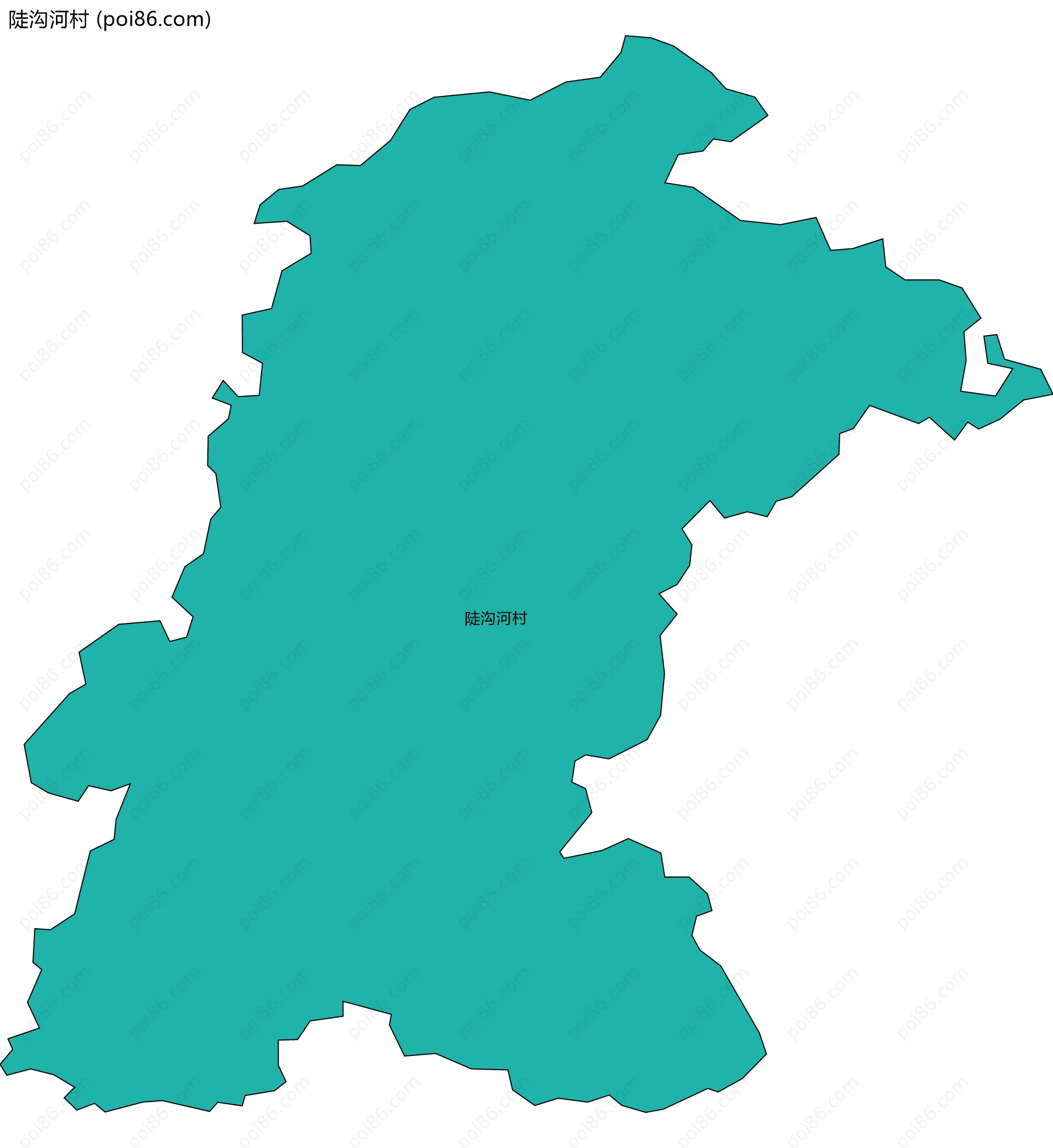 陡沟河村边界地图