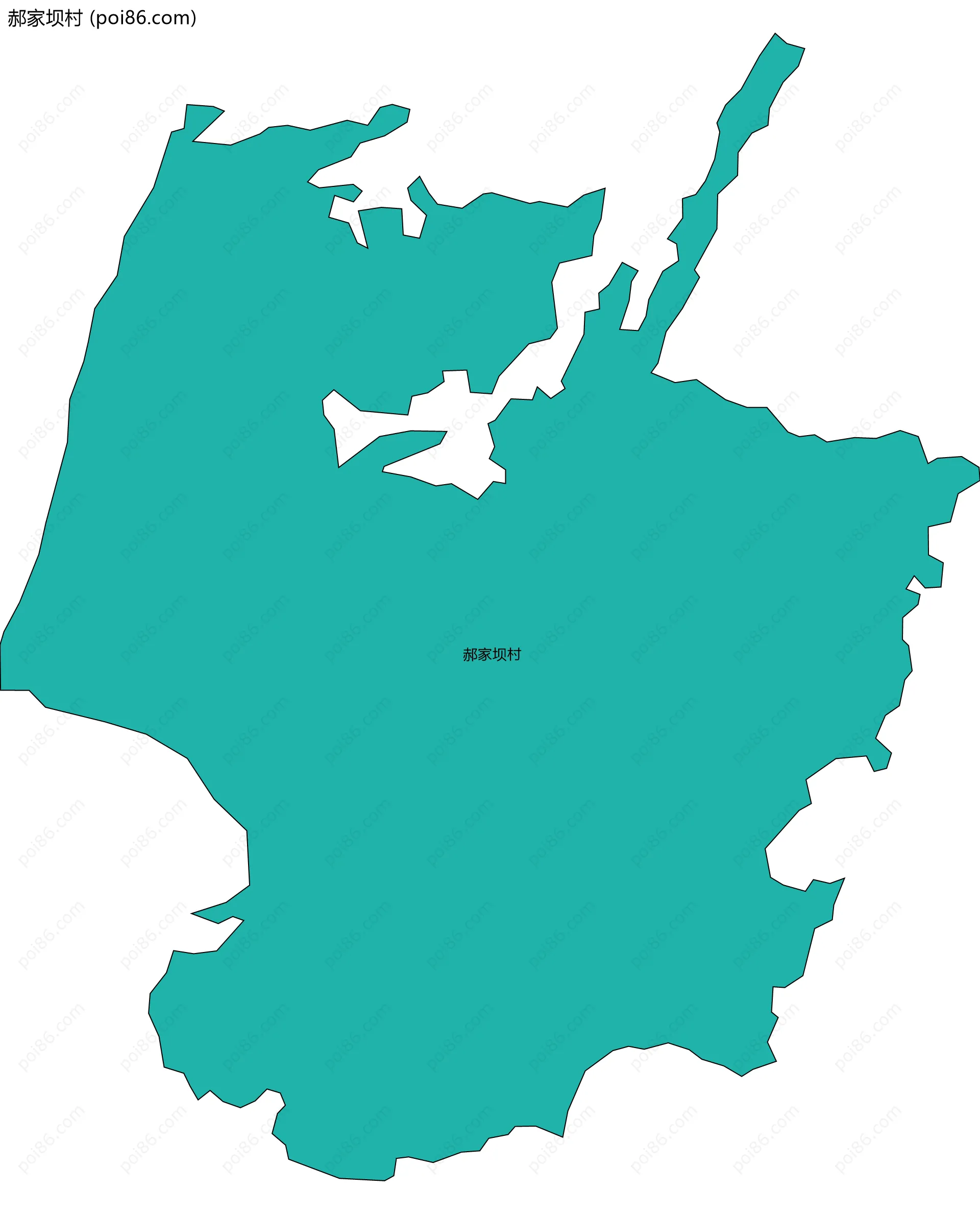 郝家坝村边界地图