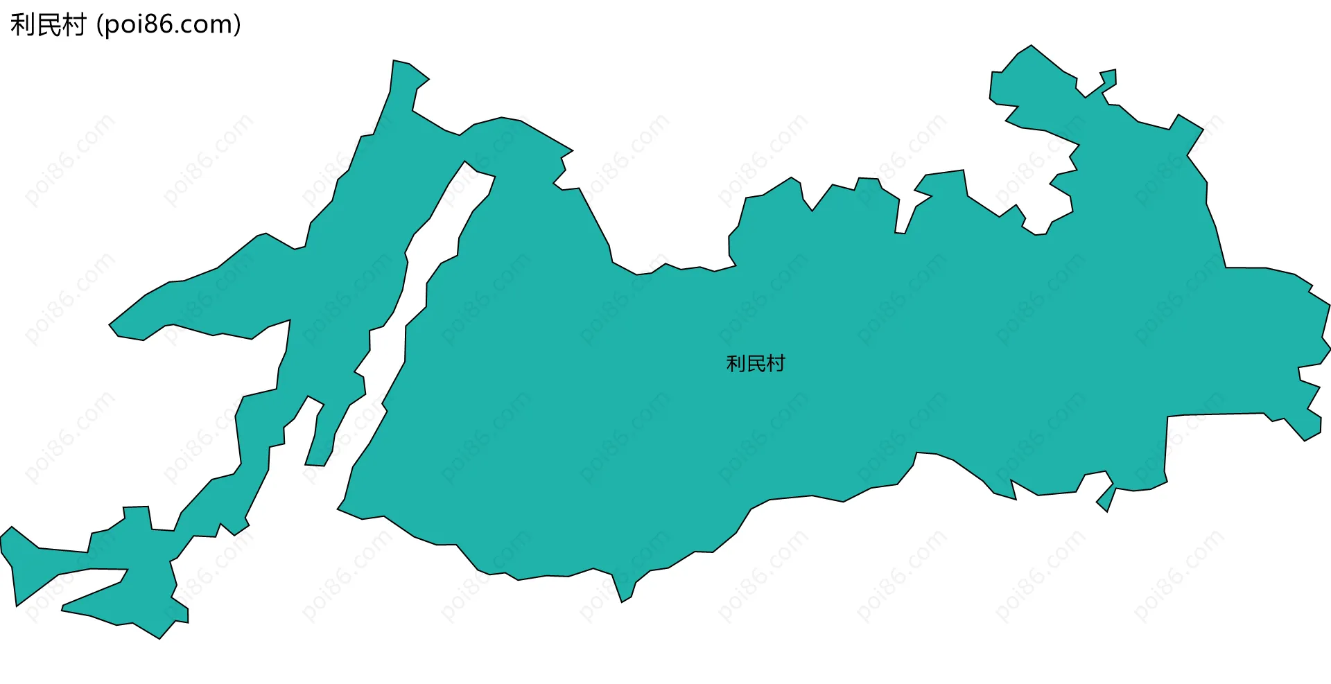 利民村边界地图