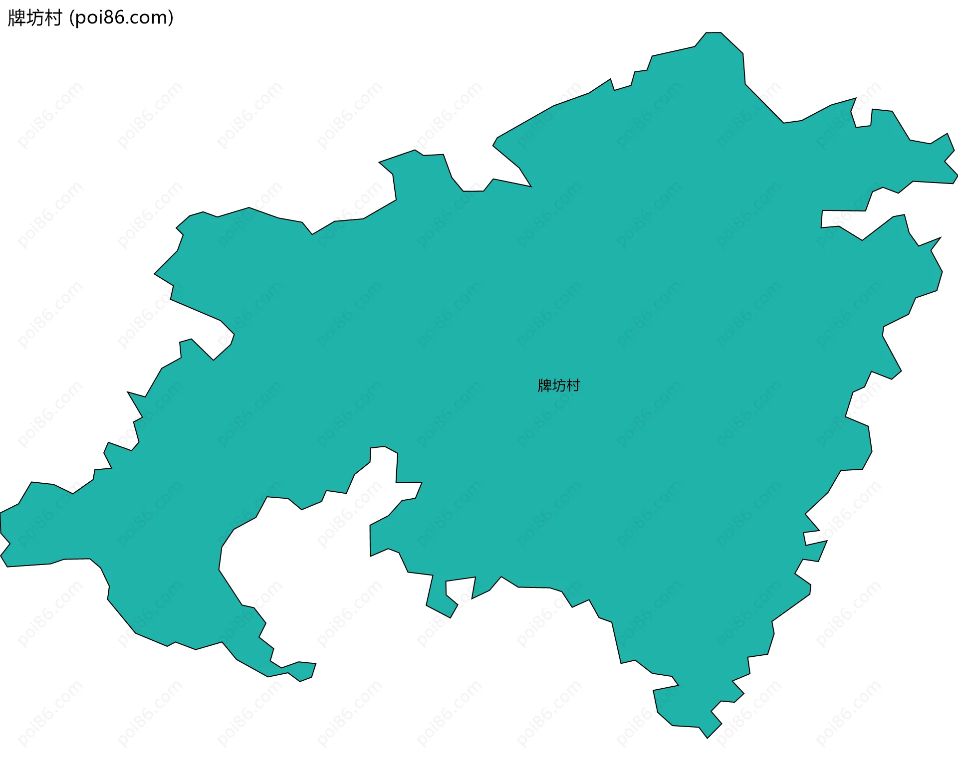 牌坊村边界地图