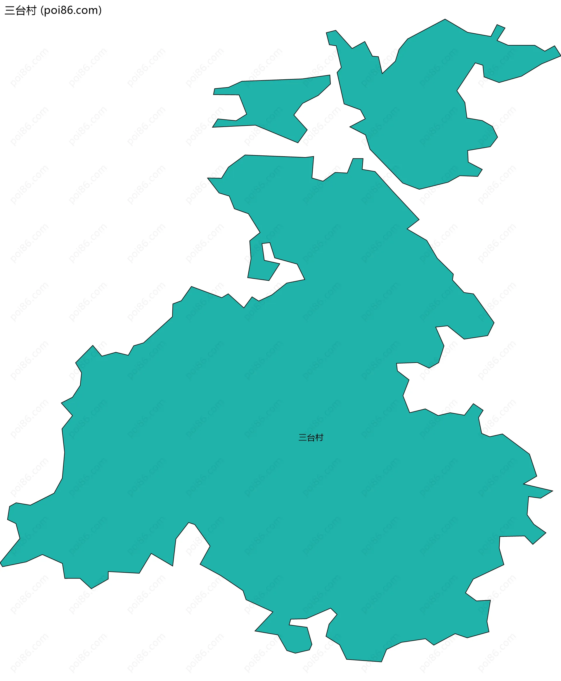 三台村边界地图