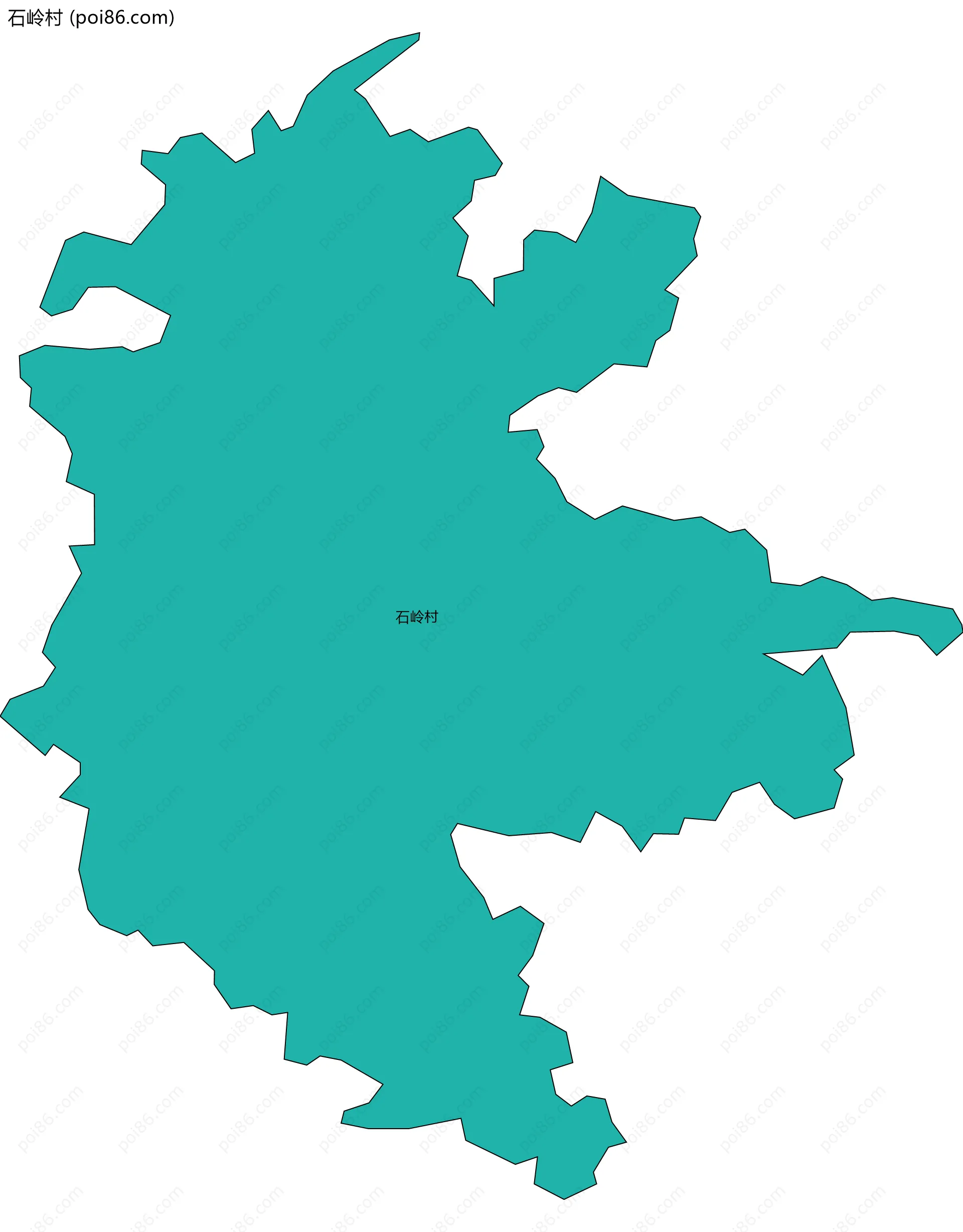 石岭村边界地图