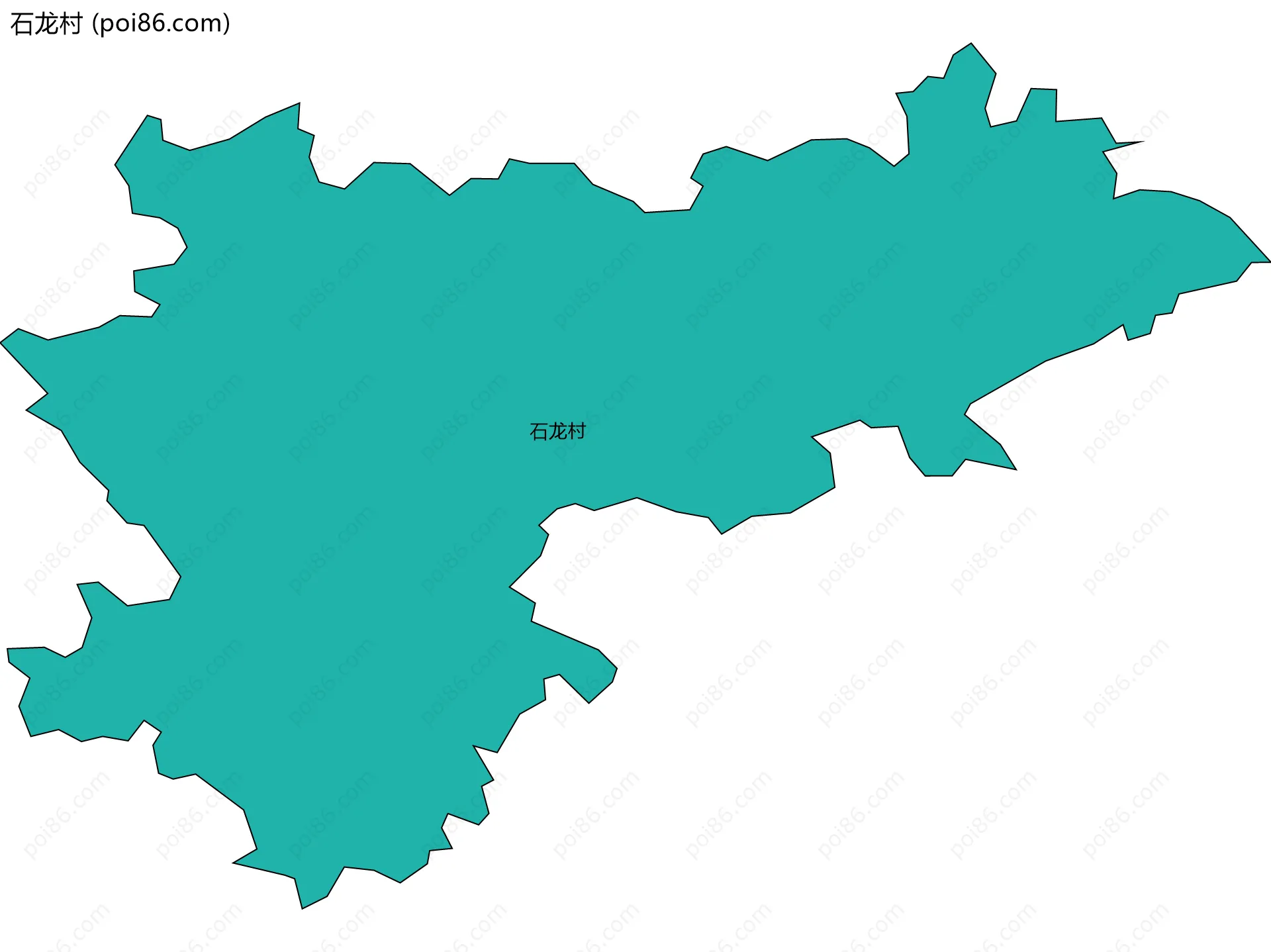 石龙村边界地图