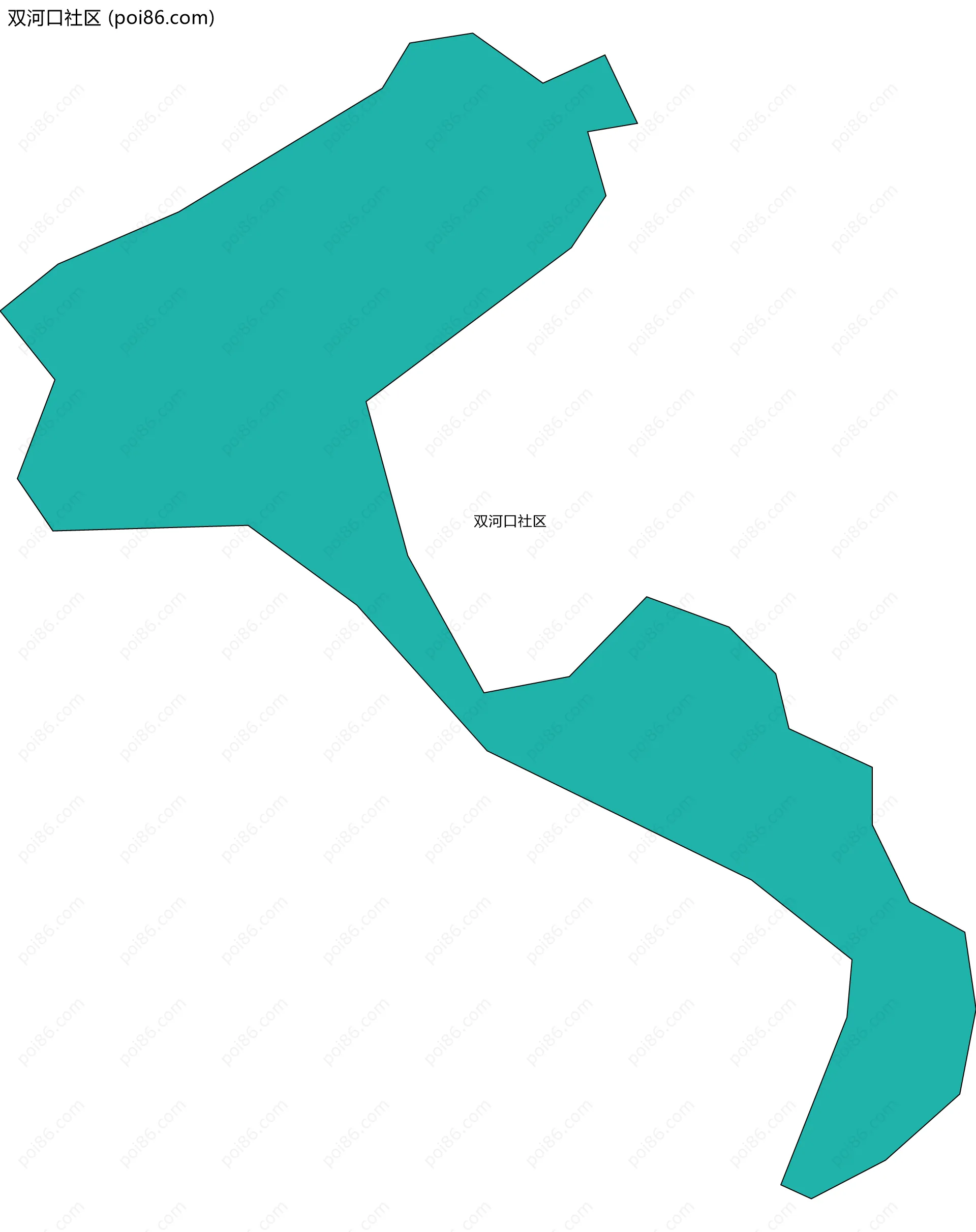 双河口社区边界地图