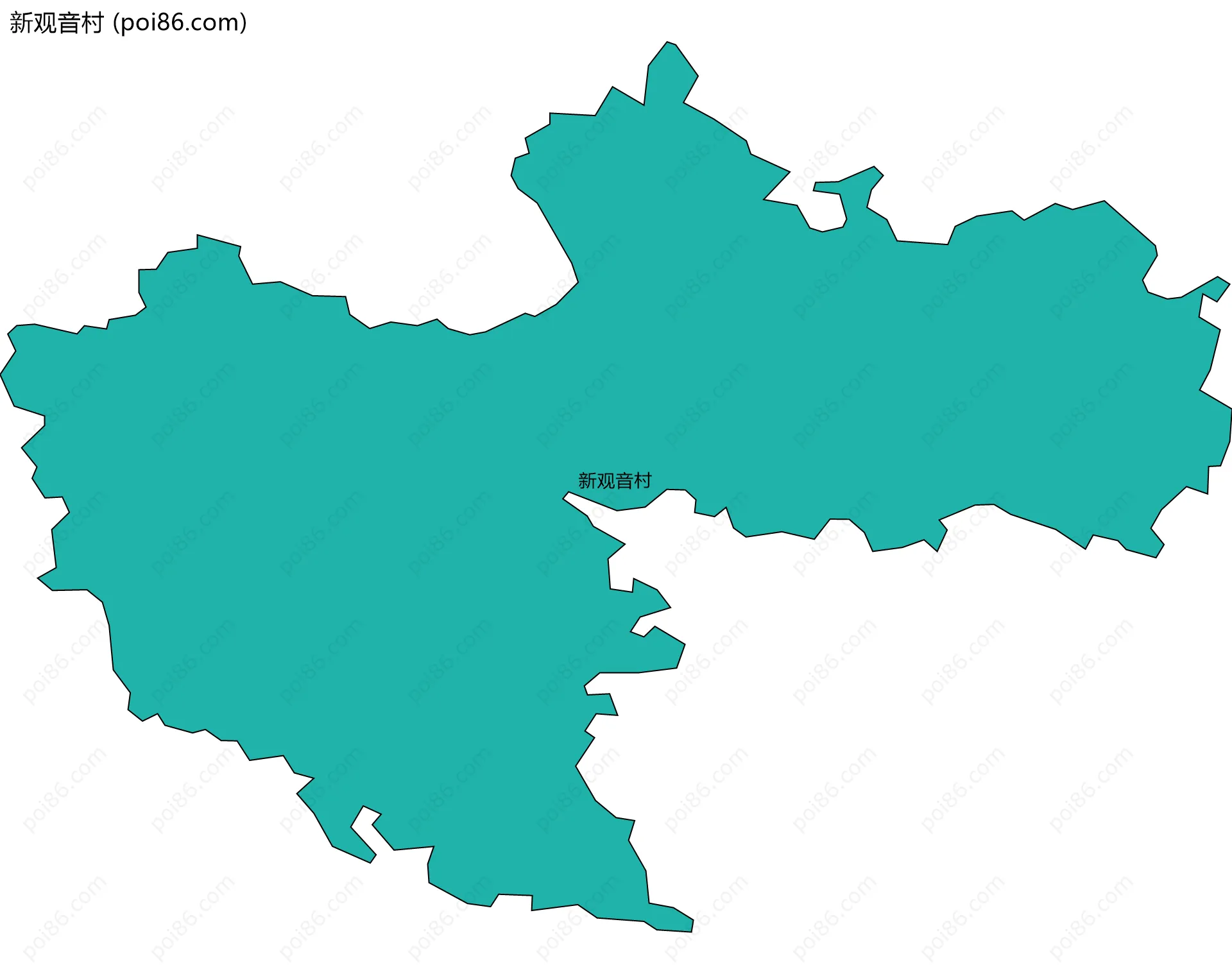 新观音村边界地图