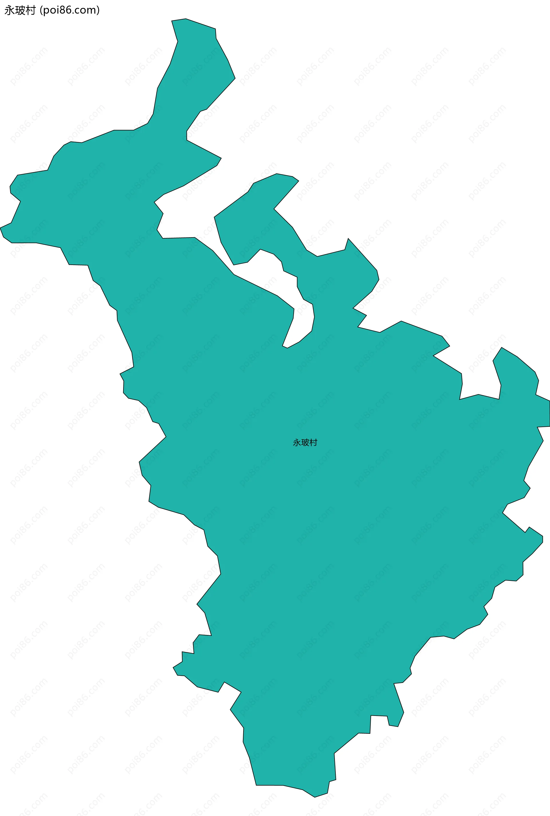 永玻村边界地图